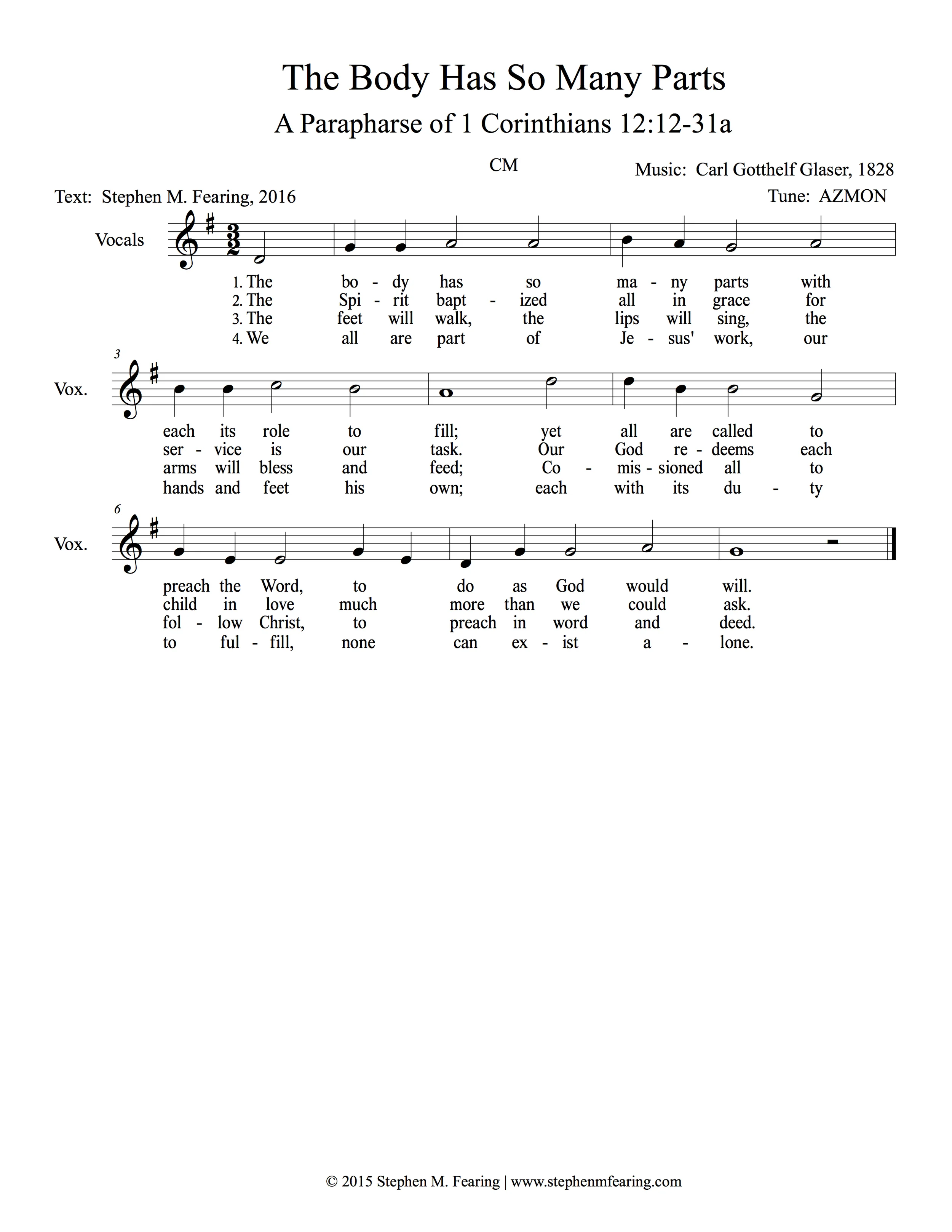 "The Body Has So Many Parts"