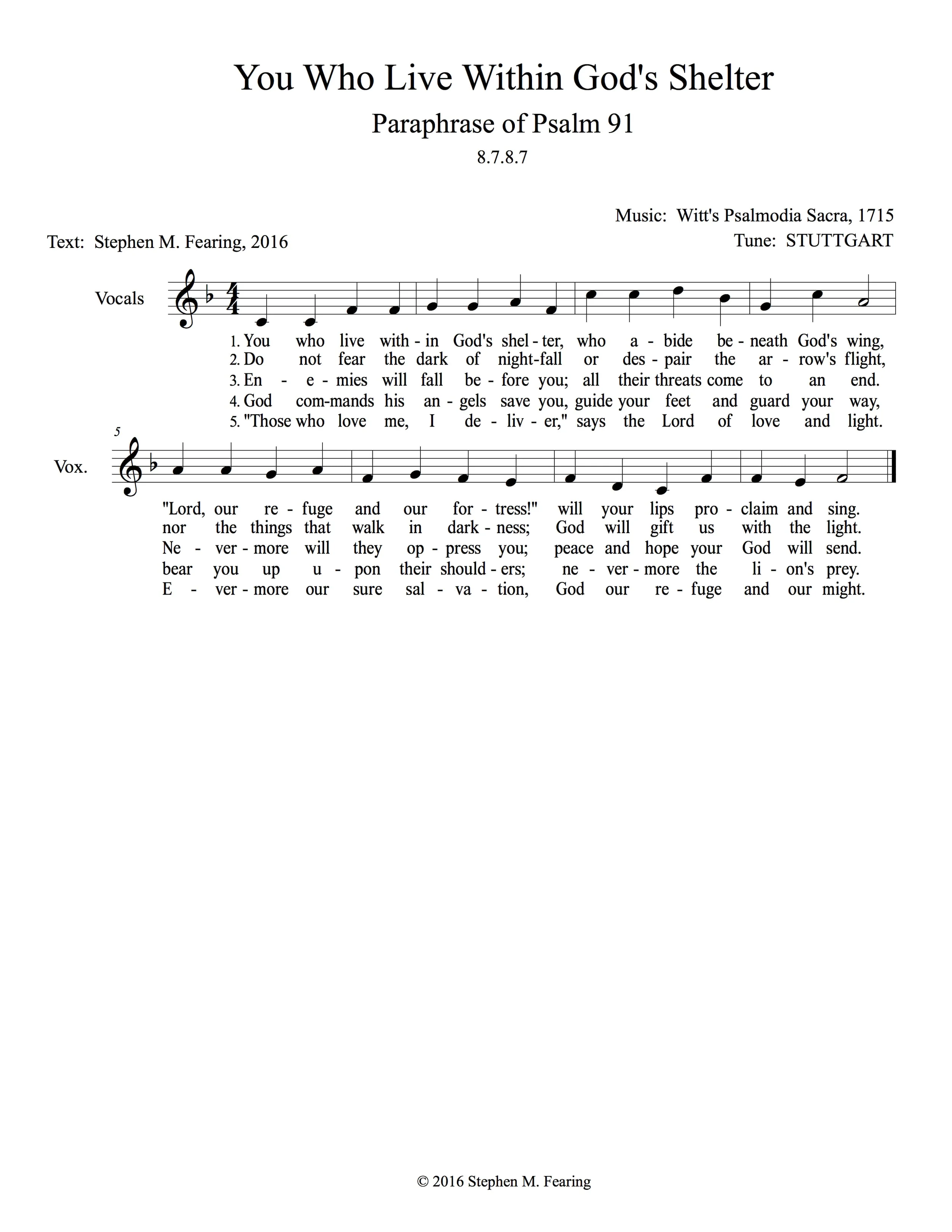 "You Who Live Within God's Shelter"