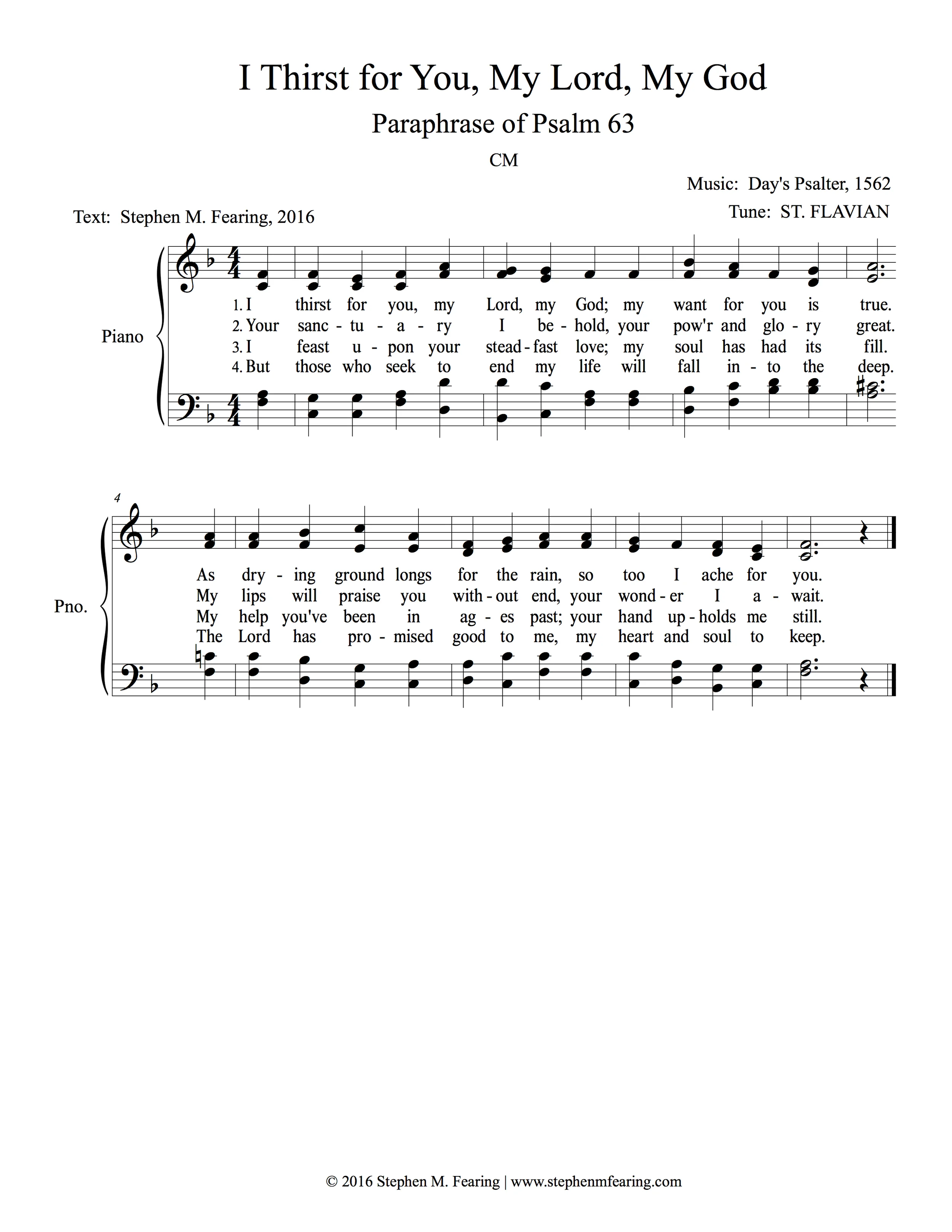 "I Thirst for You, My Lord, My God"