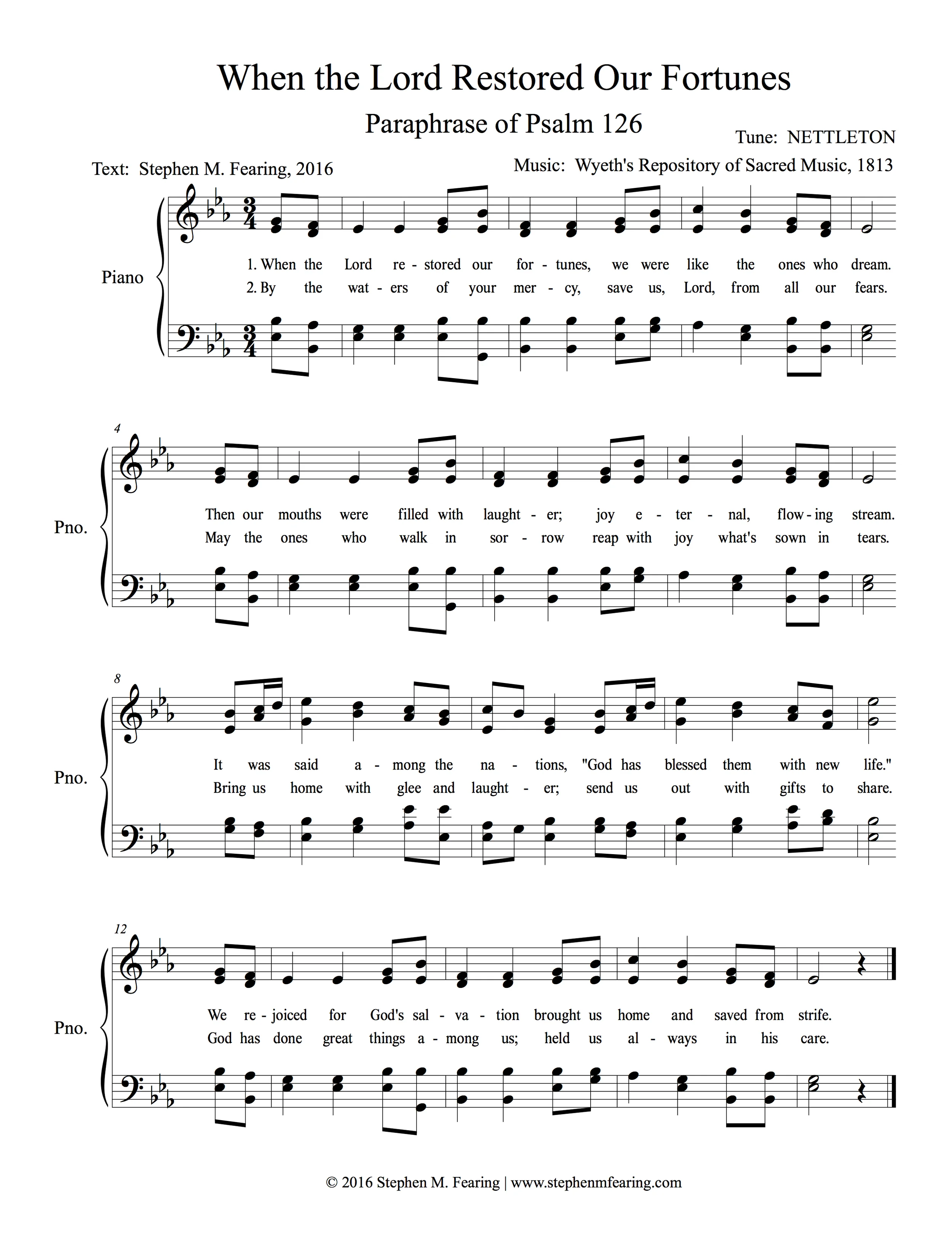 "When the Lord Restored Our Fortunes"