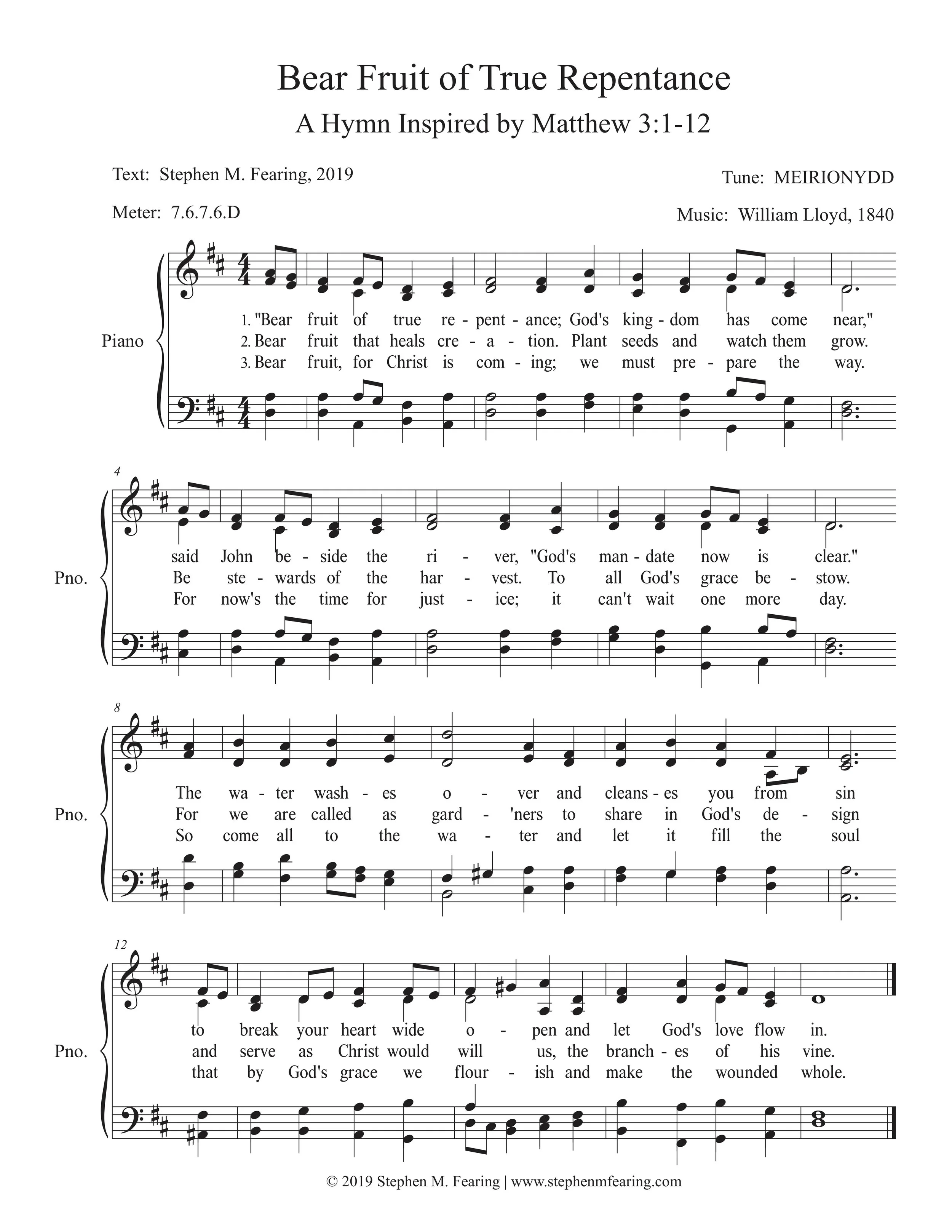 "Bear Fruit of True Repentance"