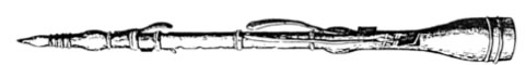 4-key clarinet from Gamme de la clarinette by Valentin Roeser (Paris, c.1760