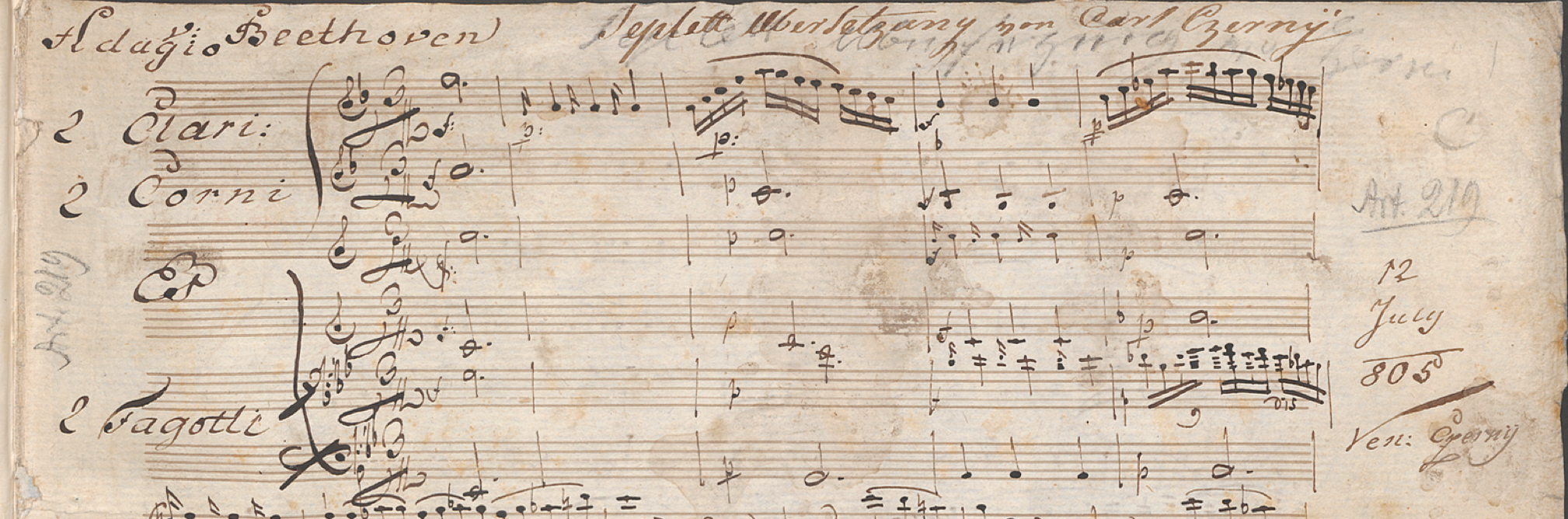 Cherny’s autograph manuscript of his arrangement of op.20, with later pencilled markings. Image from the website of the Staatsbibliothek zu Berlin.