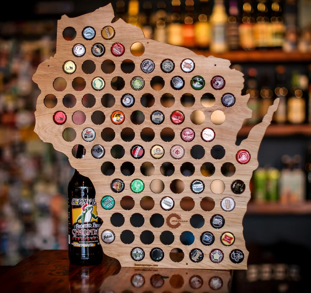 WI Beer Cap Map