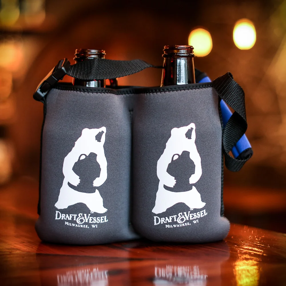 D&V Neoprene two 32oz Growler Tote