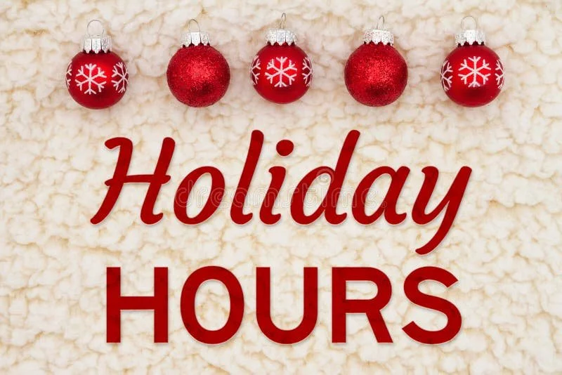 Tosa: Holiday Hours (CLOSED)