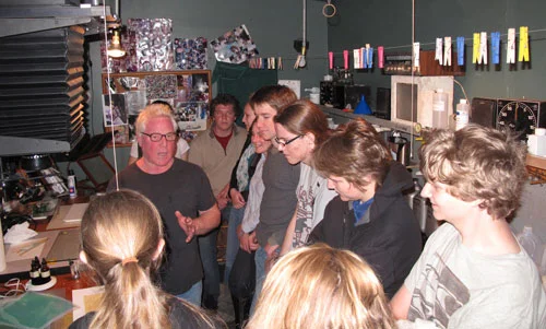Kim Weston - In the darkroom with high school students