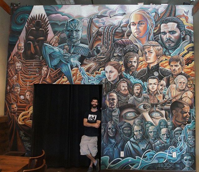 &ldquo;Game of Joes&rdquo;
Chalk
@joecoffeela
An epic show needs an epic mural.
Thanks for all the support and help I received throughout the course of the project.
Now let&rsquo;s sit back, relax and witness some fuckin&rsquo; mayhem 🤟🏼🤟🏼
📸 @br