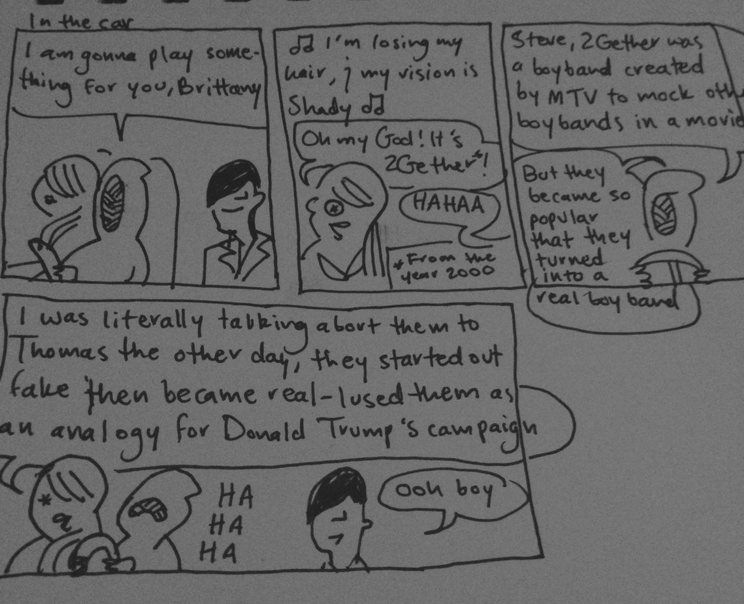 We are talking about the Band 2Ge+her and specifically the song "Calculus: You + Me = Us".