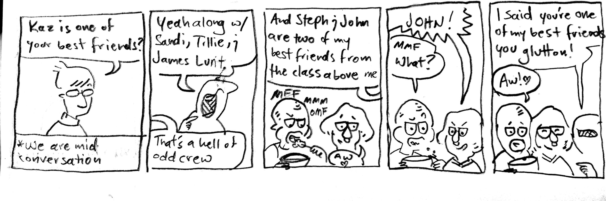 pictured: Anna McGlynn, John and Steph (whose character designs I need to work on).