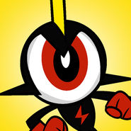 This is my favorite character, Commander Peepers. He's an eyeball.
