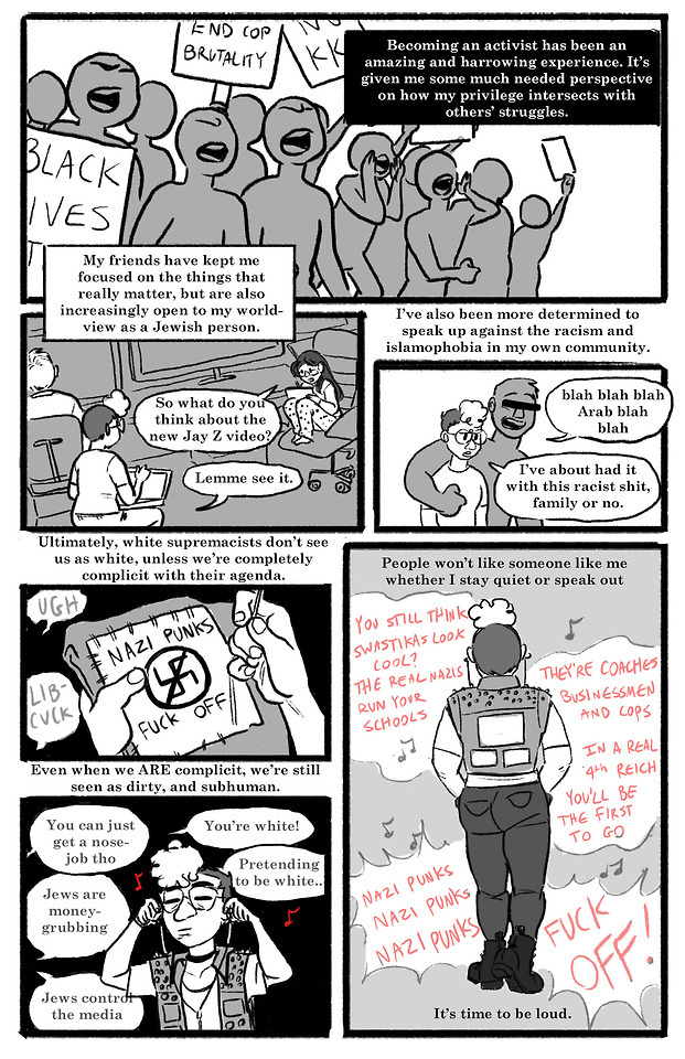 Comic by Lily Hoyda from their Tumblr for the Cartoon Punk Zine.