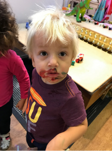  Nicholas is never afraid to get messy!&nbsp; 
