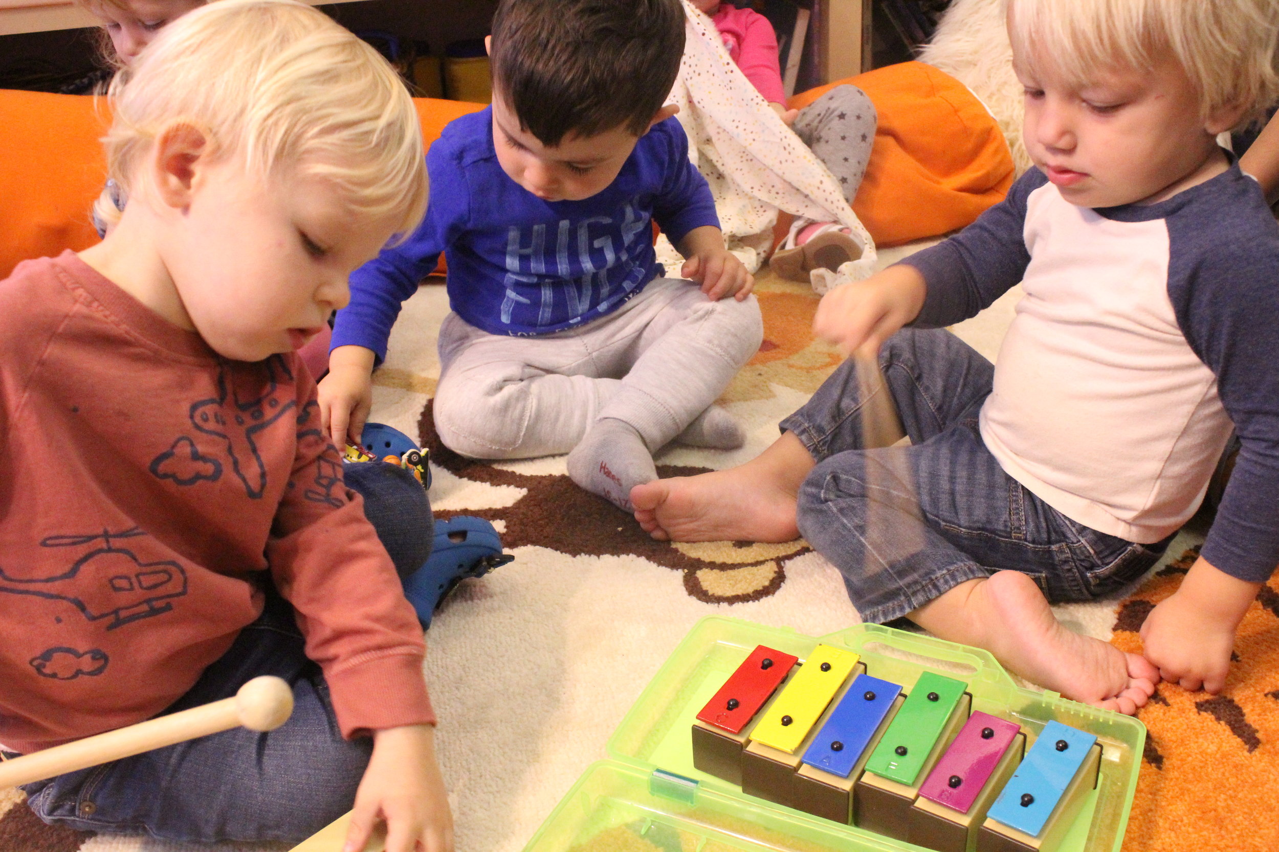  Continued musical explorations with 2A friends. The xylophone is always a favorite! 