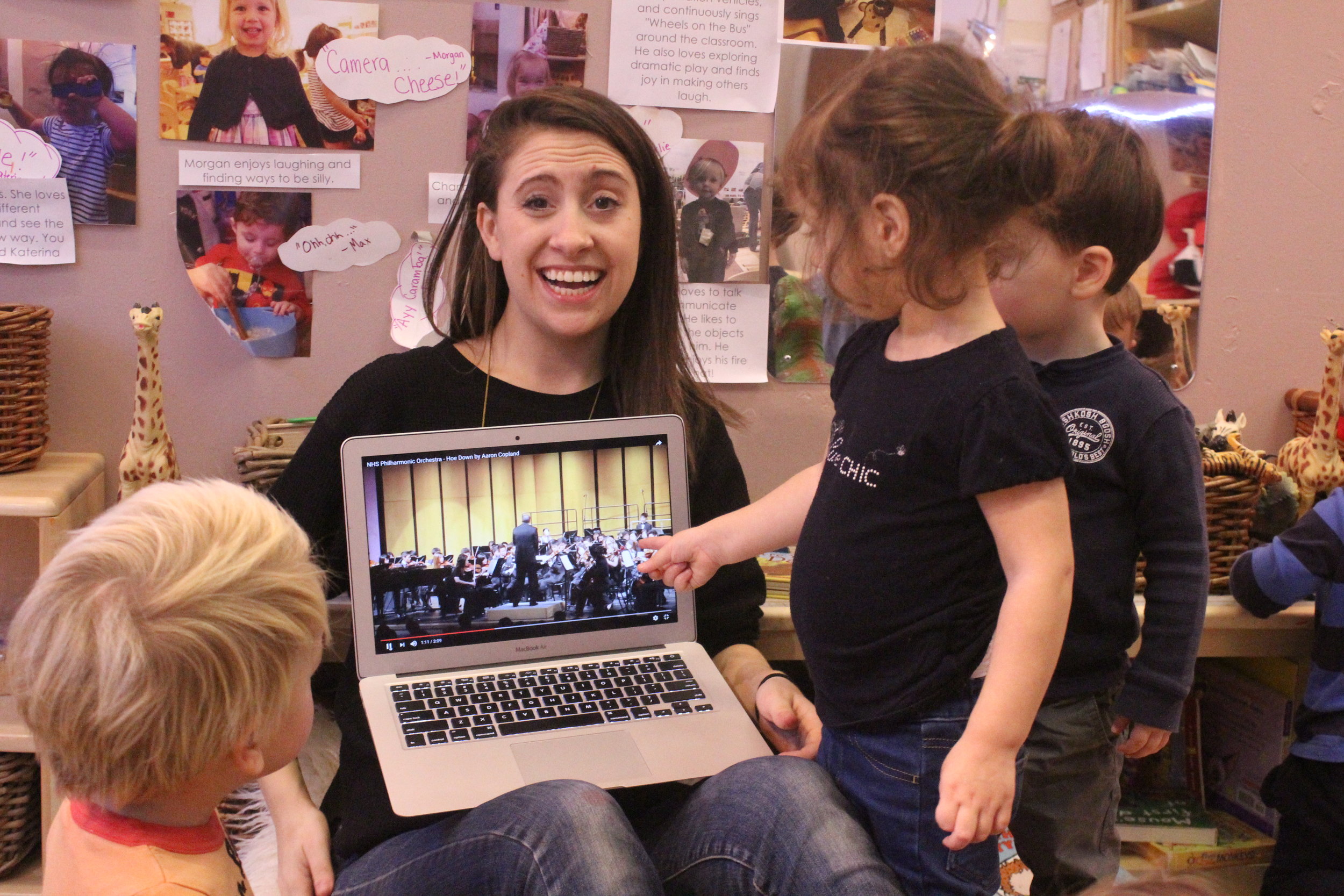  "Violin!" - Nina  Viewing an orchestra playing Aaron Copland's "Rodeo Hoedown" 