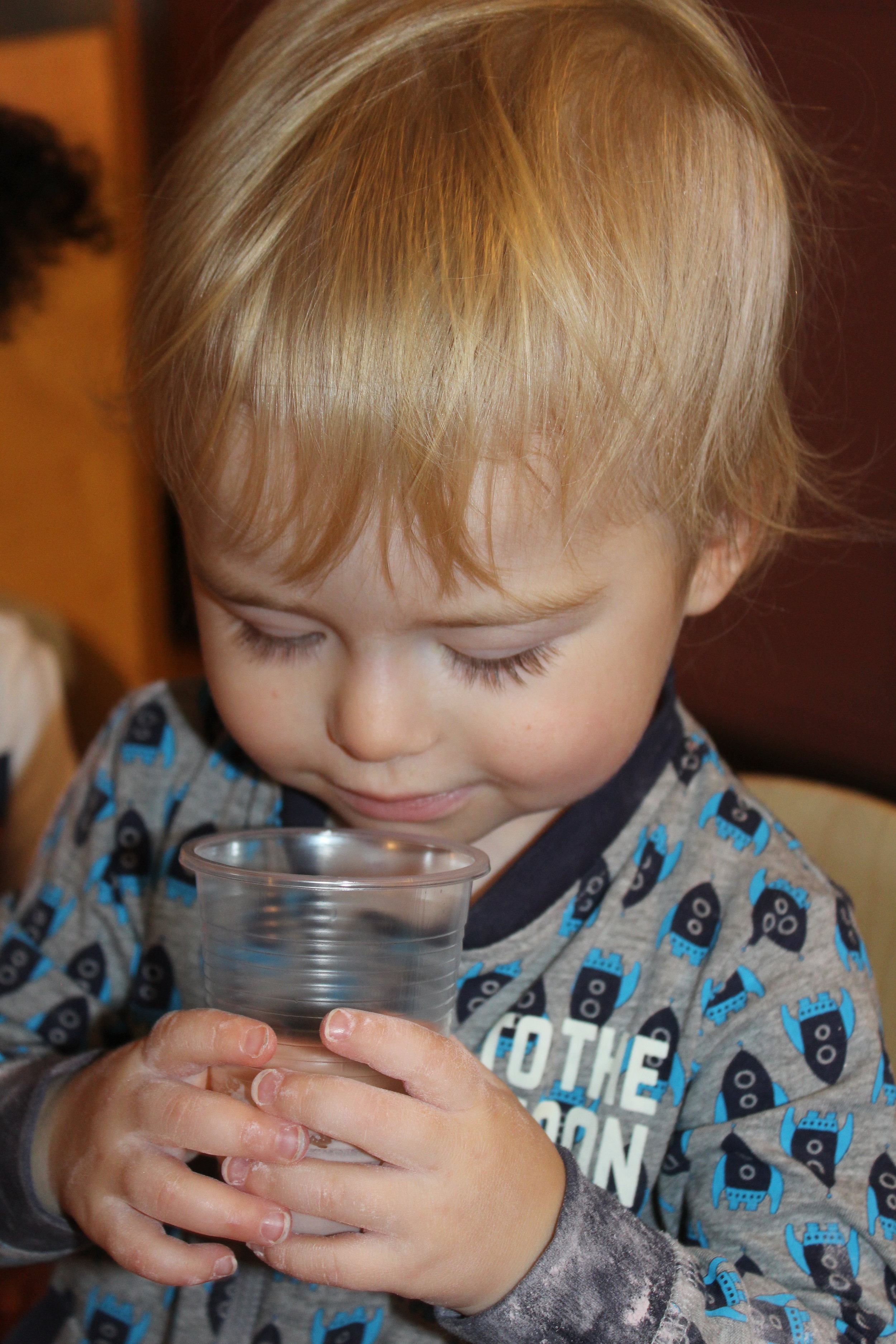   LEVI    - Spending time with his new BFF Genvieve     - Drinking hot chocolate     - Field trips to the potty  