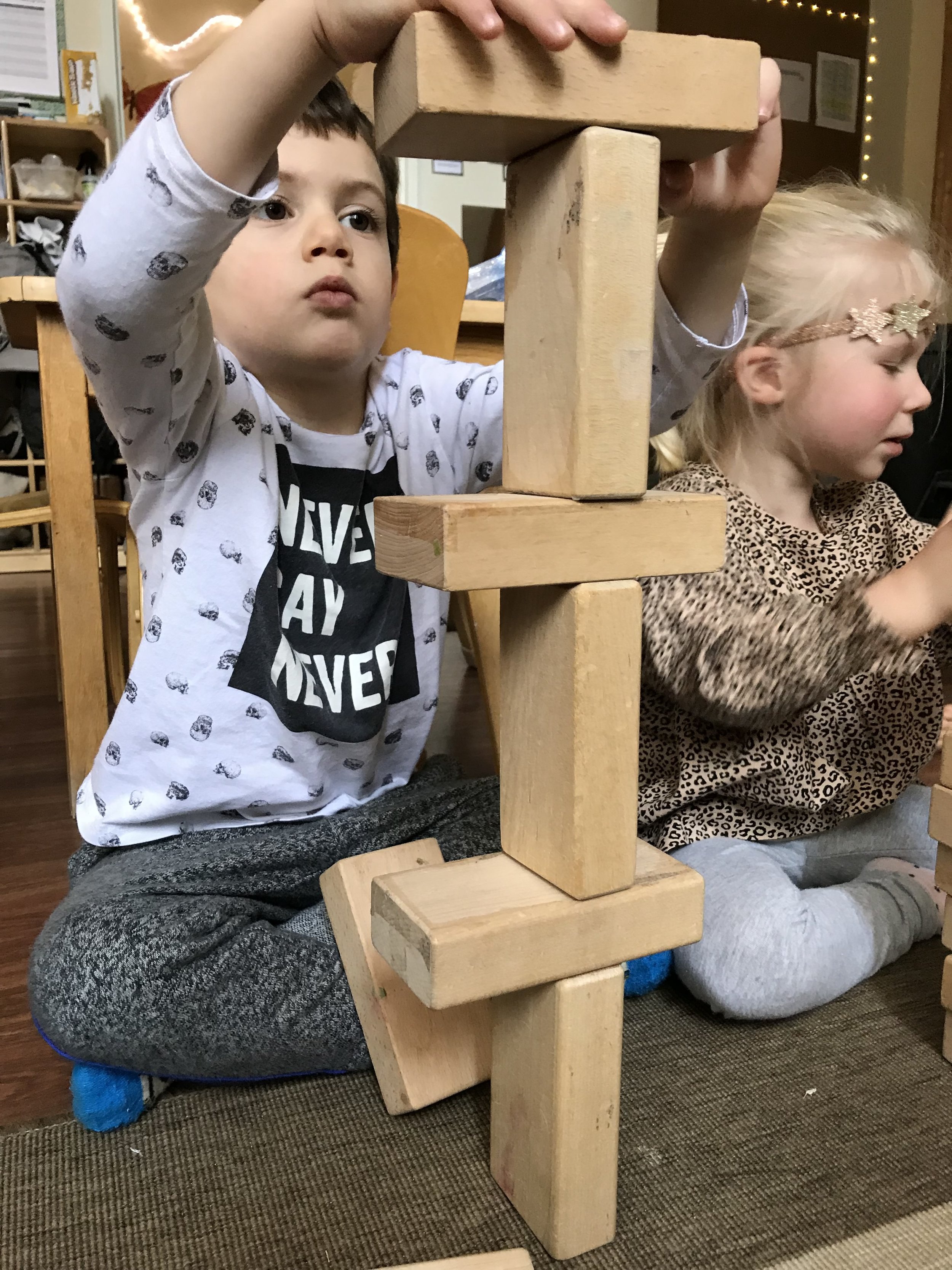  Angelo discovered a new way to create a tall structure. 