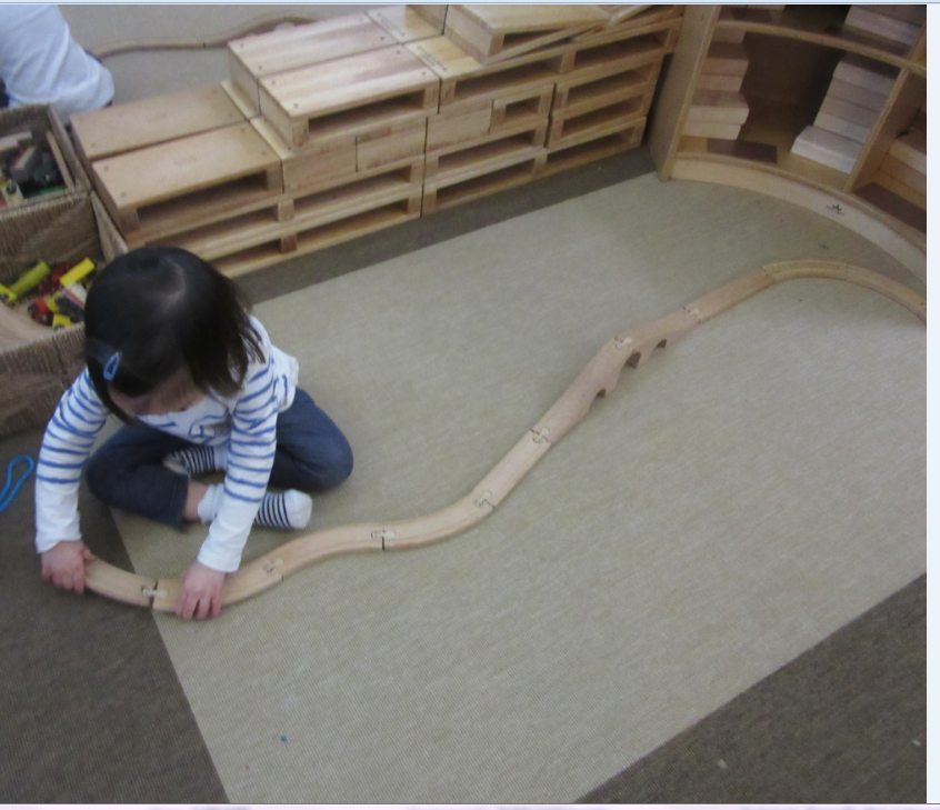  Train tracks are not only fun but developmentally appropriate for young toddlers.&nbsp; They are tools that help facilitate optimum child growth and development.&nbsp; Last week I noticed Edith developing an interest in building the train tracks.&nb