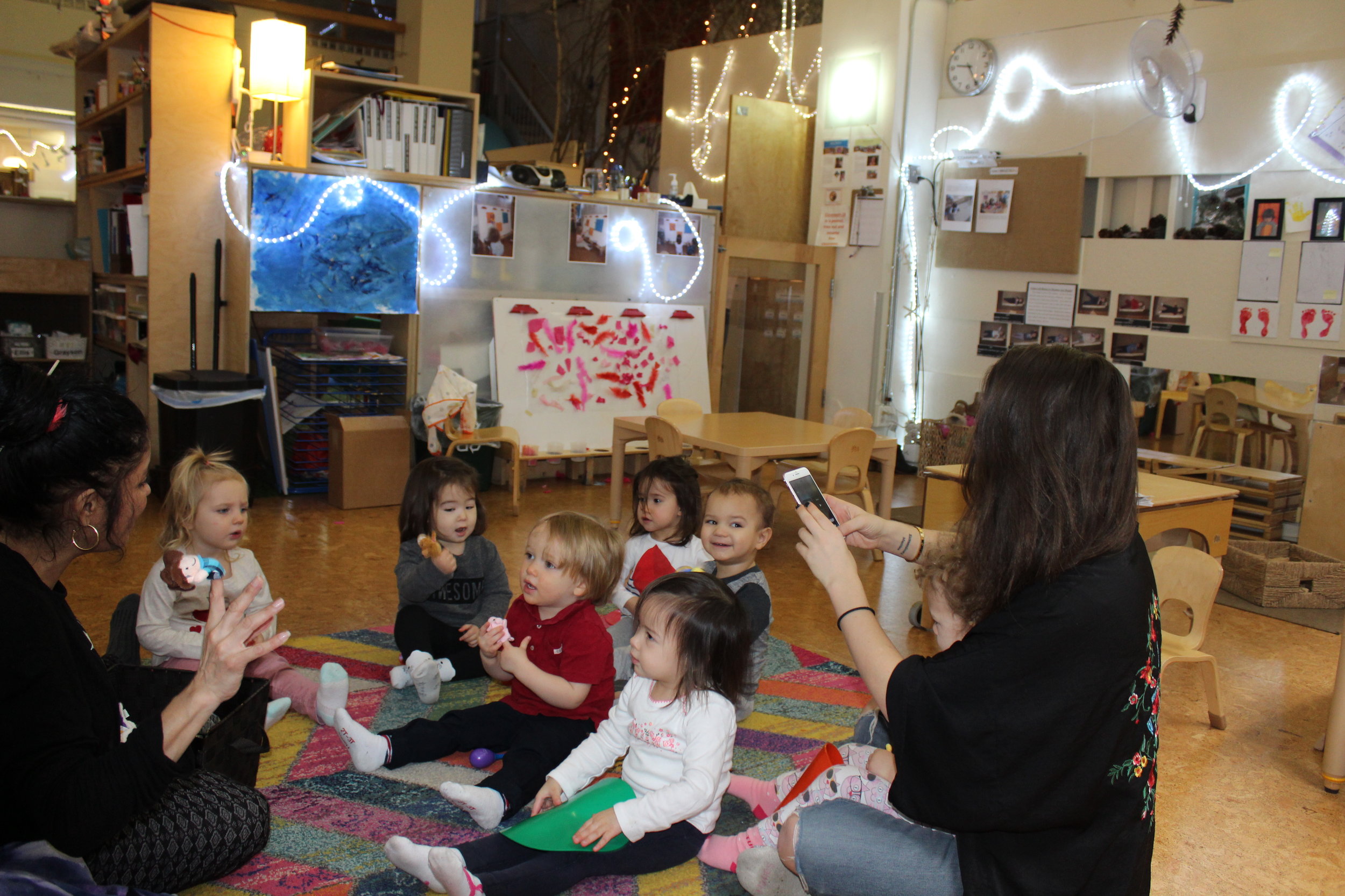  As we sing different songs, we incorporate body movement, musical instruments, and finger puppets.&nbsp; I decided to give the children an animal when we sang the Old McDonald song.&nbsp; Some of the children were interested, and others just sang al