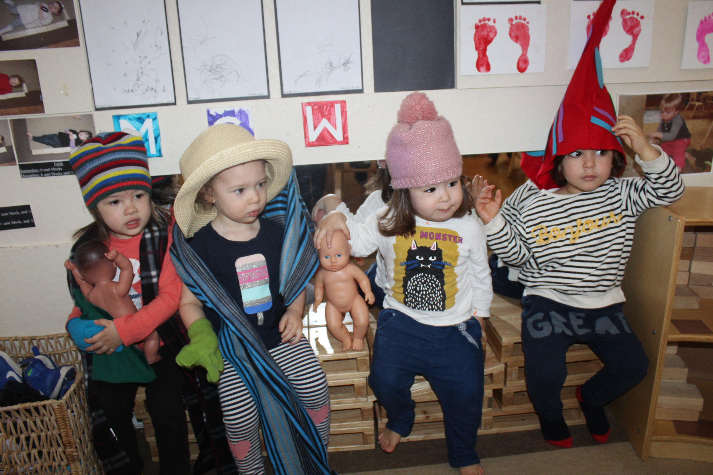  The children selected different hats to wear during this week.&nbsp; They shared, and they also had their favorite hat to wear.&nbsp; Even though we focus on children wearing them during Literacy Week, they will incorporate them during pretend (dram