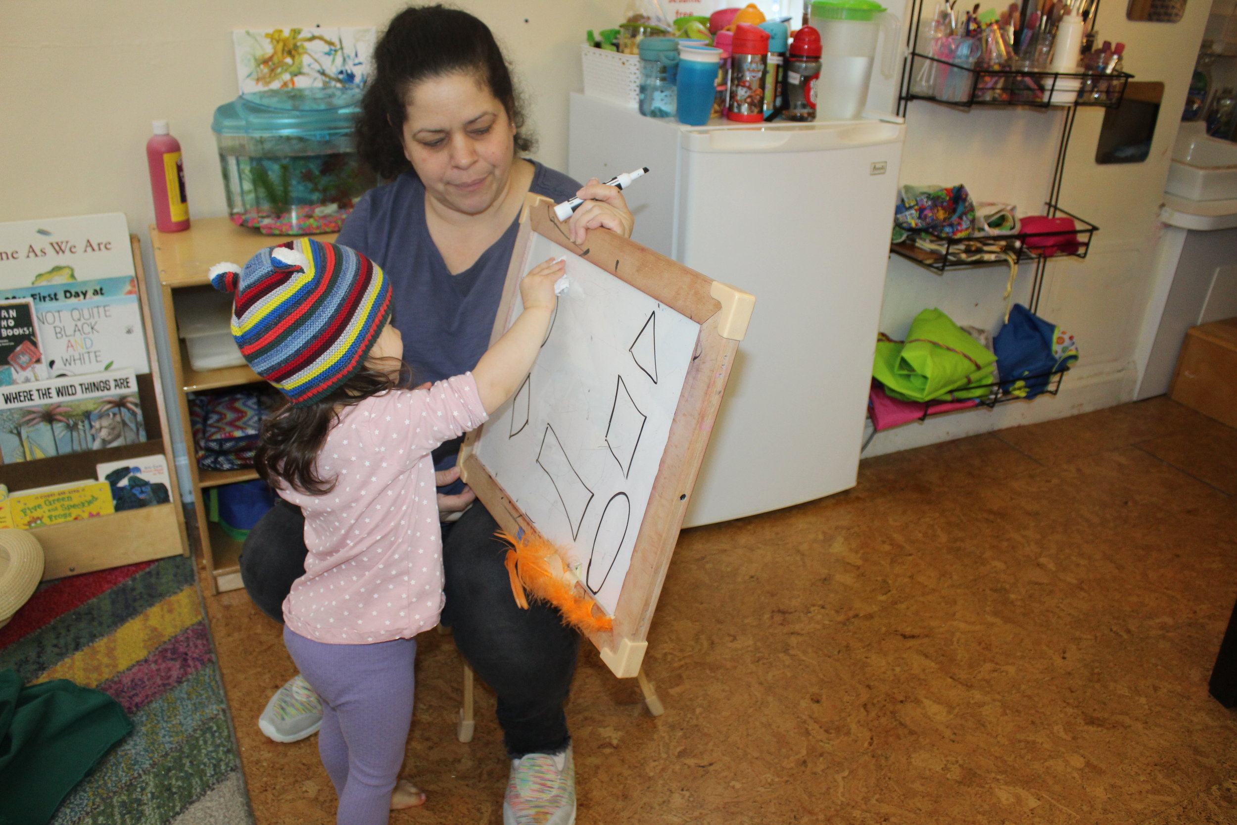  We see shapes in our environment, and with the different materials, we interact.&nbsp; &nbsp;Articulating and identifying the different shapes we see, provide children with a natural manner to acquire knowledge of shapes. For example, a paper plate 