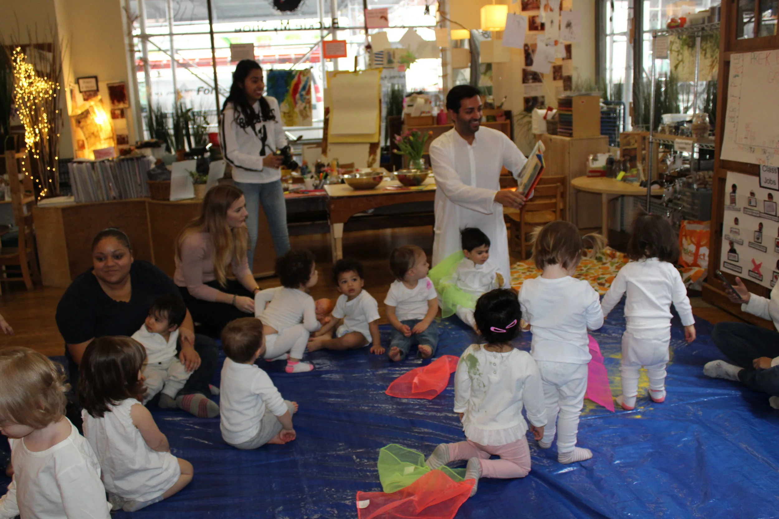  Happy Holi  A parent from 1A invited us to join their classroom at this special event. Part of their celebration is for everyone to dress in white and beautiful bright powder colors are thrown on their clothes.   