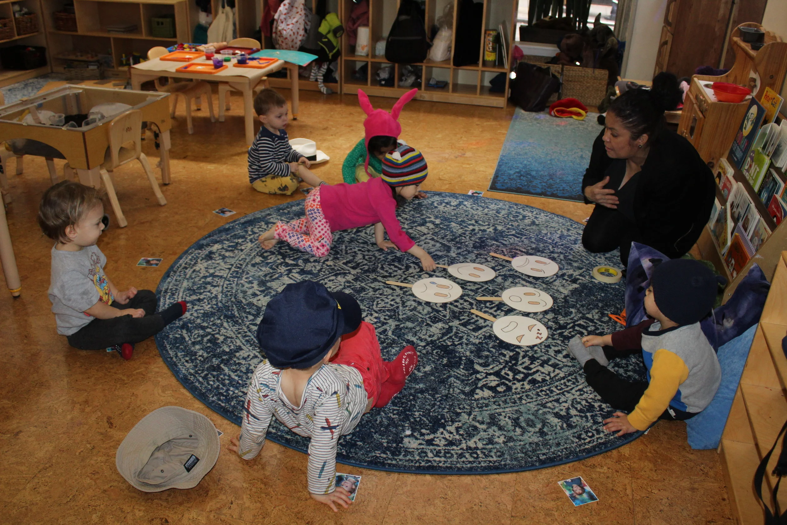  Through the different facial expressions, the children are identifying and articulating their emotions.   