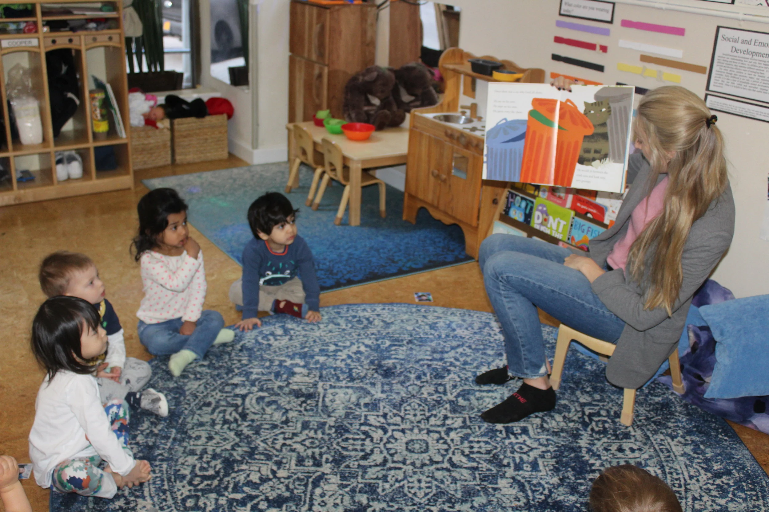  James mother, Adriann, read to the children. Thank you!! I enjoy watching children observe and listen to other adults reading to them. Reading aloud presents books as sources of pleasant, valuable and exciting experiences.   