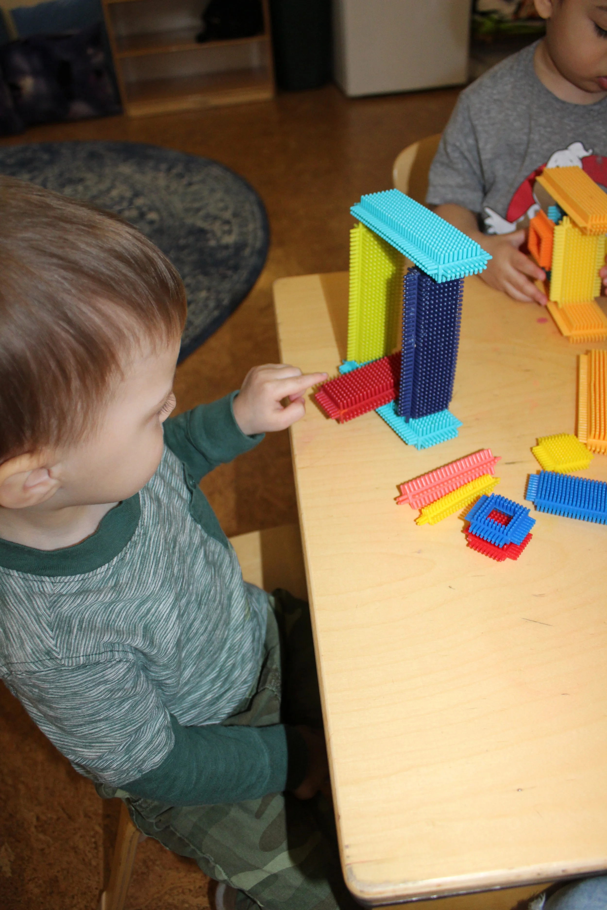  Leo: “I made a square.  I put a jumping board for people to jump in the water,” 