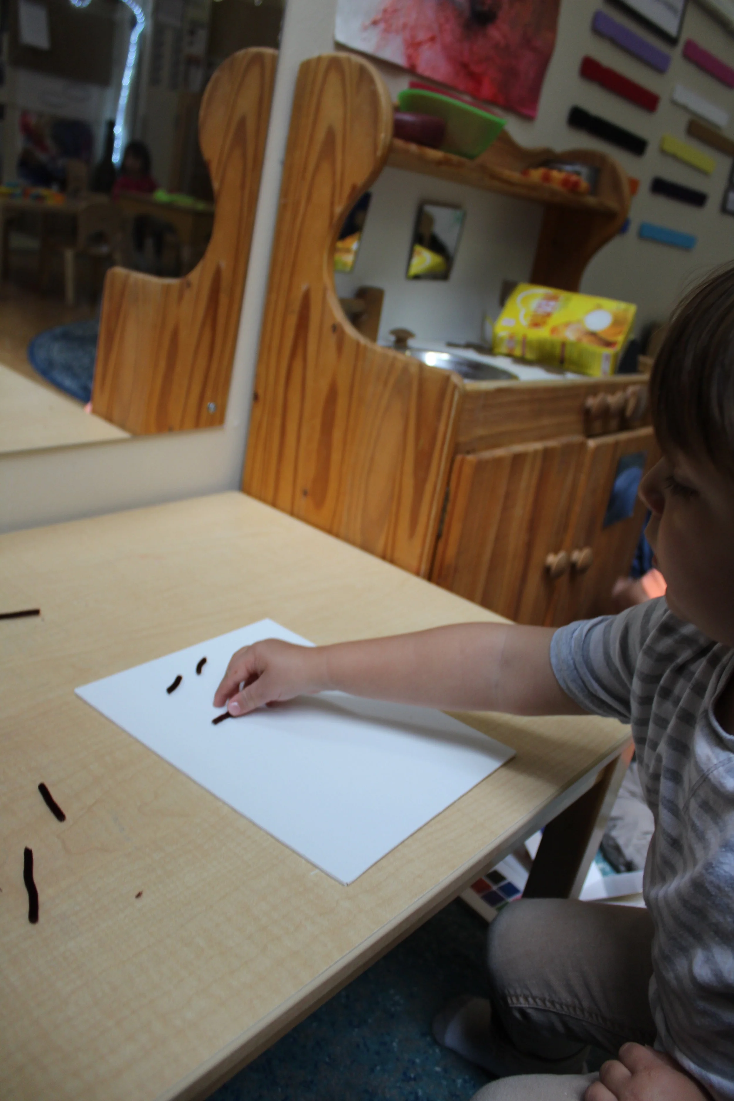  Wire Sculpture Self-Portrait    The joy, creativity, and the imagination of children always inspires us. As I observe the children exploring and manipulating pipe cleaners, the concept of creating self-portraits using pipe cleaners emerged. The chil