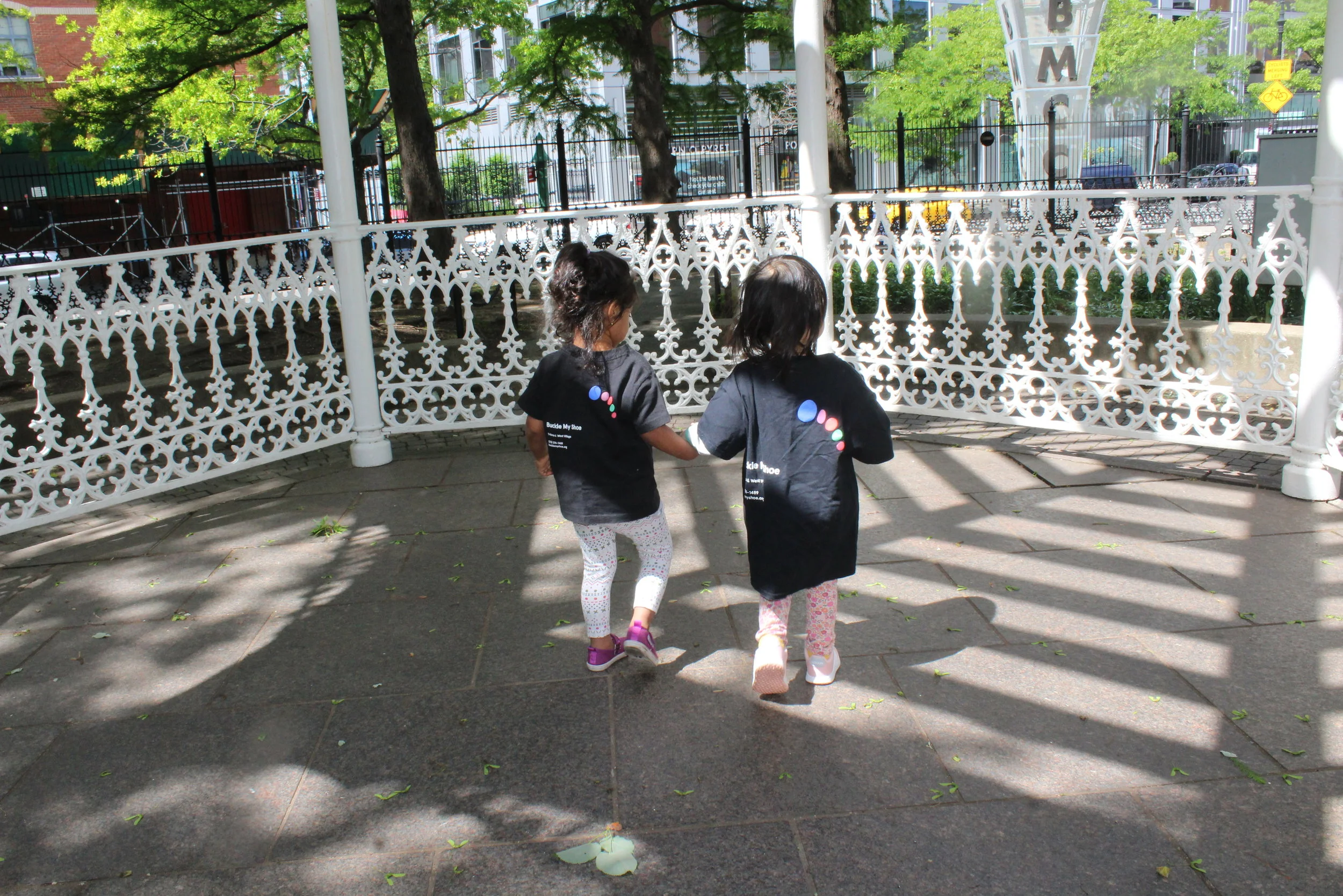  We enjoyed a stroll to the park, and the children enjoyed walking in pairs to the gazebo at Washington Market Park.   