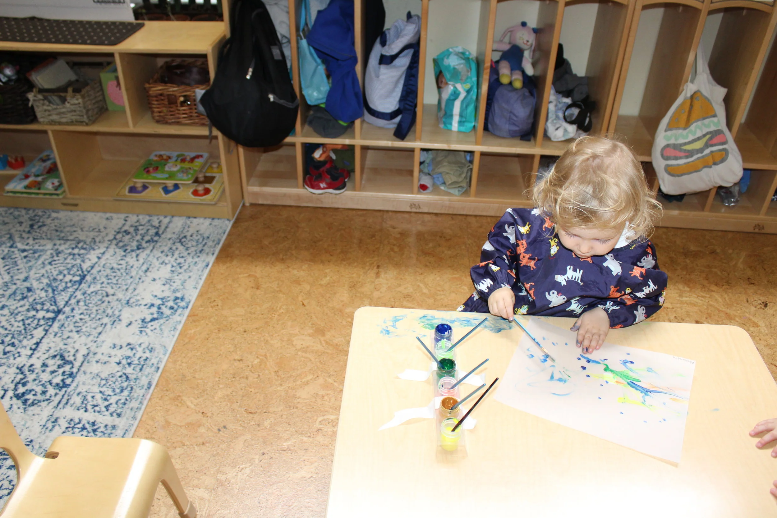  Painting on Tracing Paper, promoted a different kind of texture as children stroke the paintbrush. 