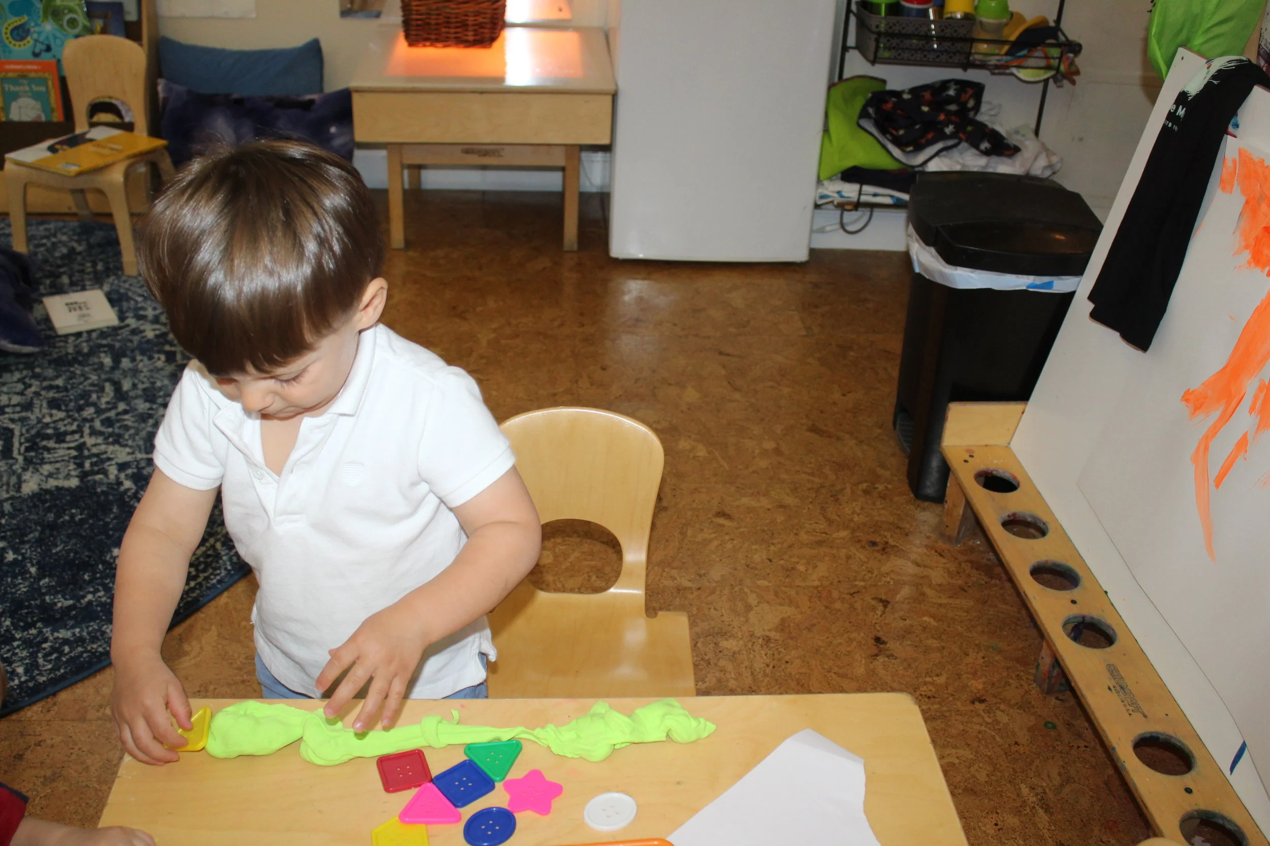  They enjoy exploring and manipulating this particular type of Model Magic. We usually have white; however, color model magic elicits curiosity as they pat, mode, and create. As children continuously strive to make sense of their environments, object