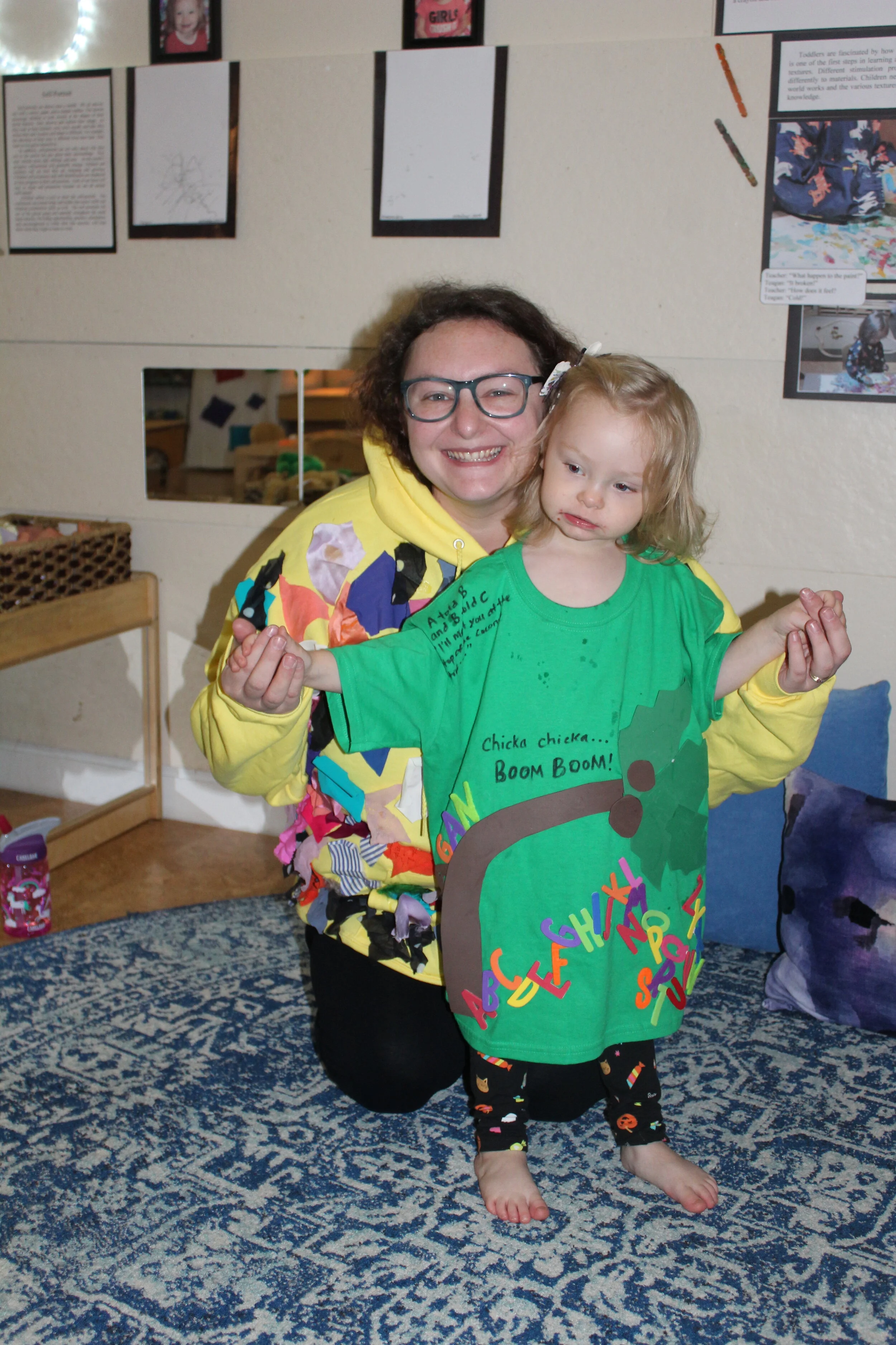  Teagan’s mom, Rachel, made her child’s costume and also hers. Rachel students are ducks this year! Teachers and parents are very crafty!! 