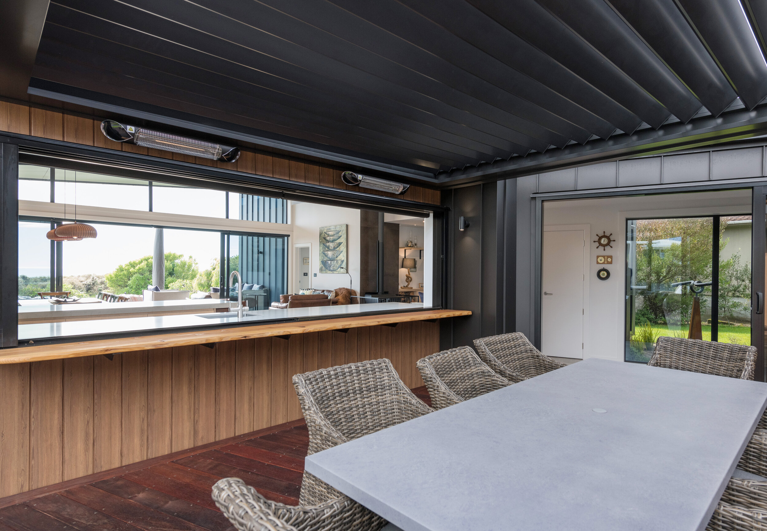 Pohara Beach House Kitchen with Slider Window 2
