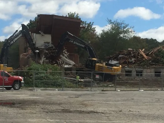 St. James the Great demolition, September 2015. Photo source: thewellesleyreport.com