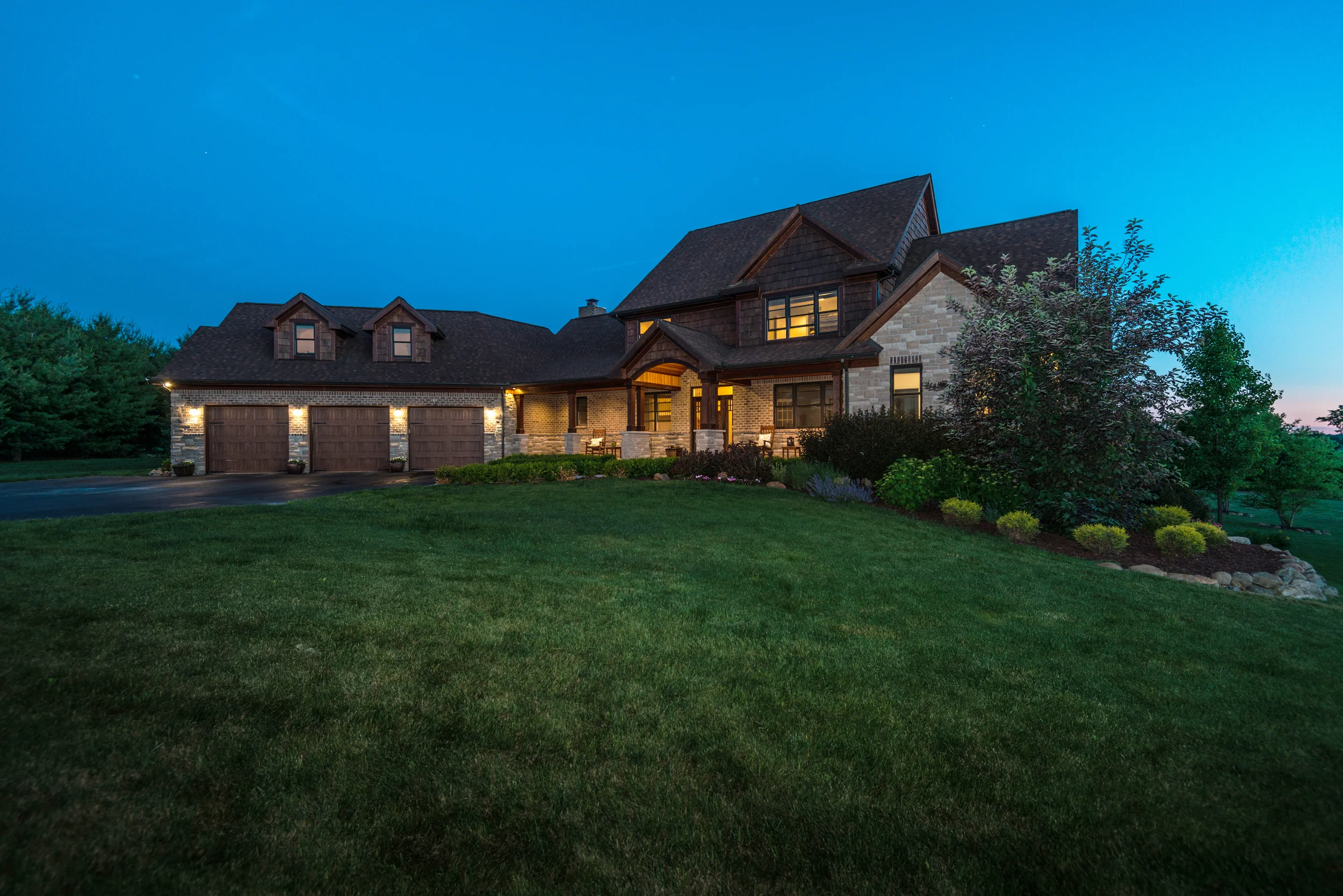 Farm House Style Three Car Garage
