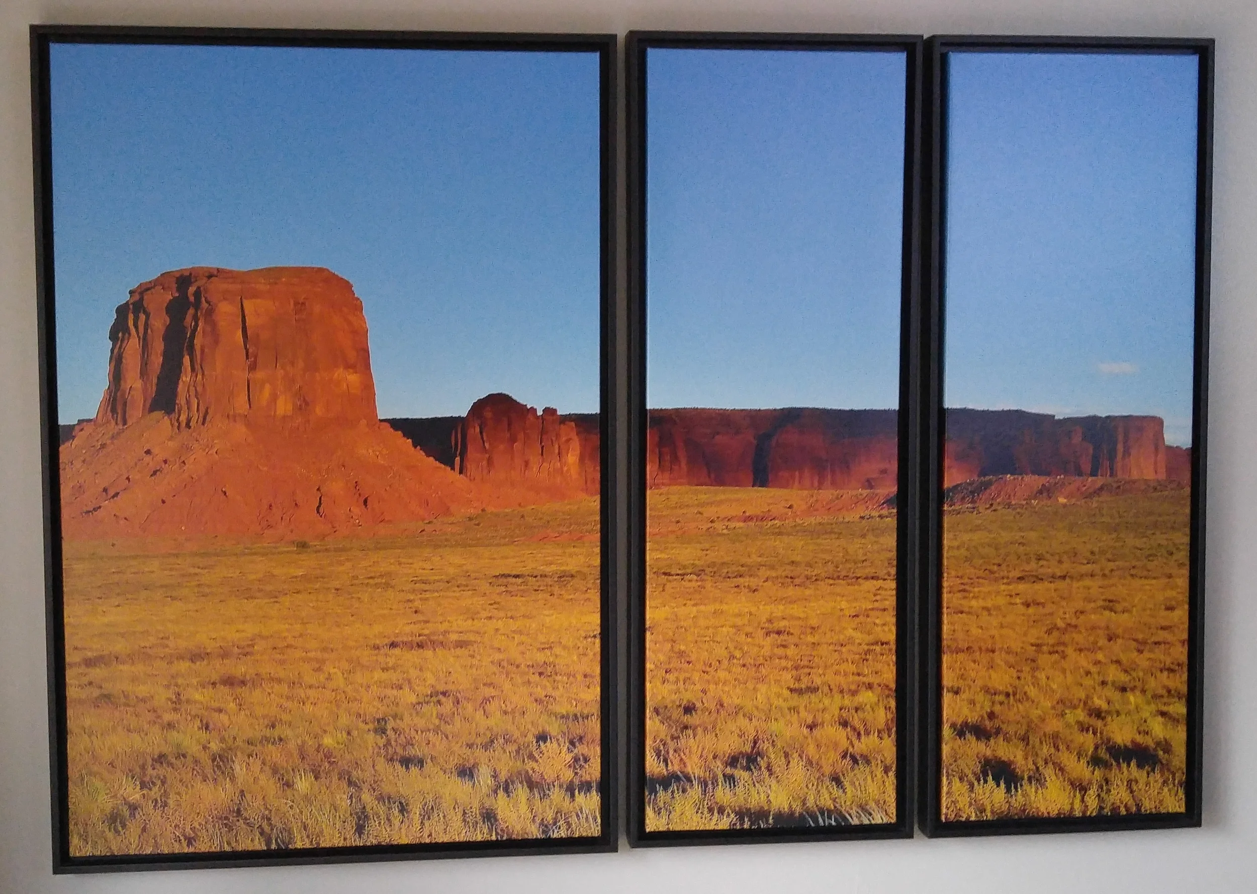 Monument Valley (#1) 48" x 36" 3 Panel Stretched/51.5" x 37.5" Framed