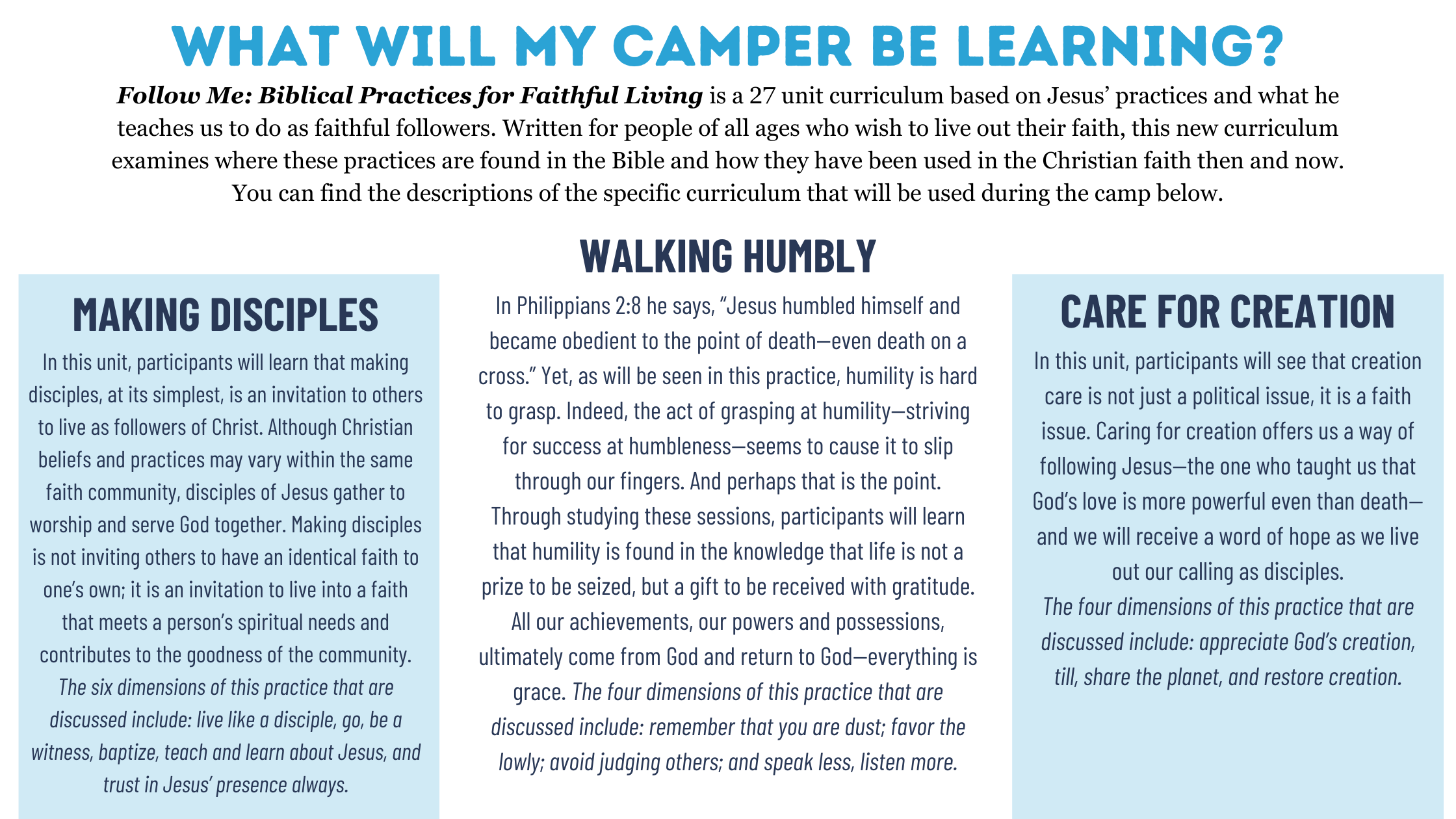 Camp Orbit General Info Evergreen Presbyterian Church Camp orbit general info evergreen presbyterian church