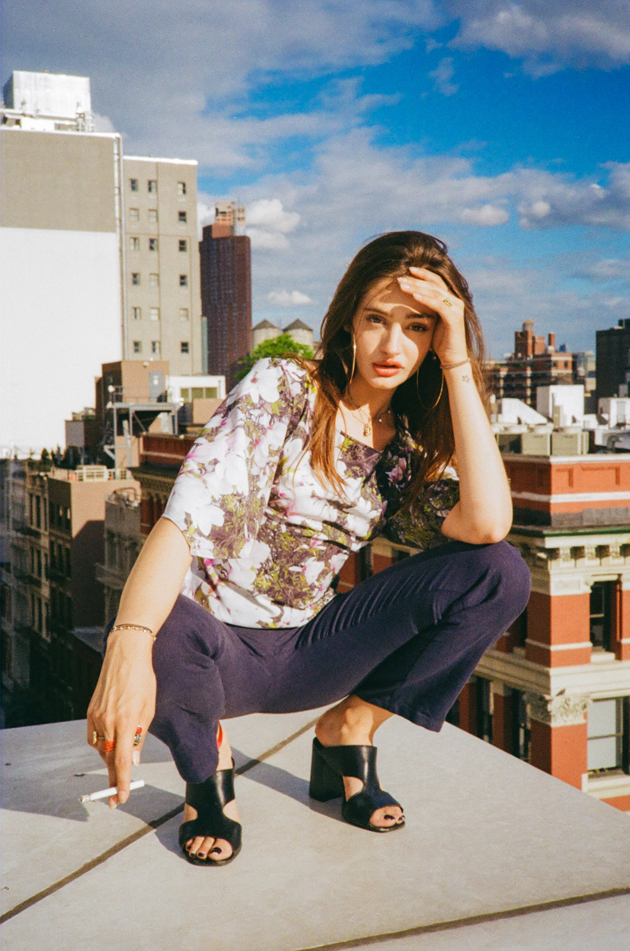 Nine on a roof in SoHo