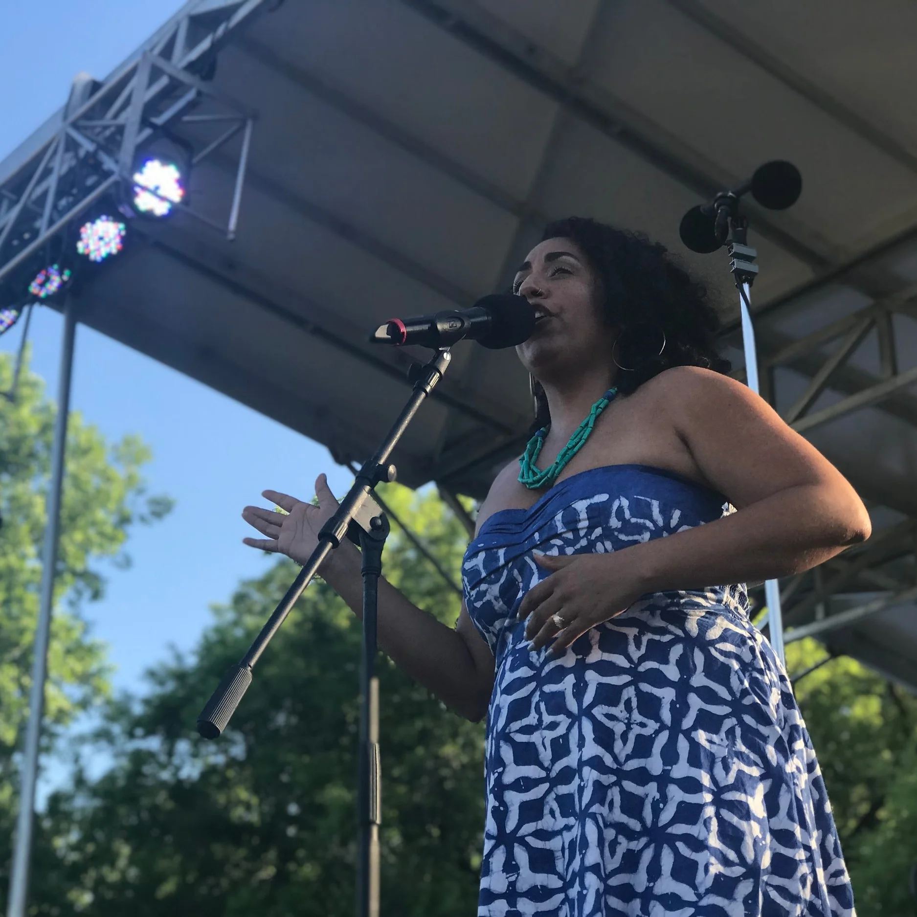 World music artist Taina Asili entertained the audience with her Afro-Latin rhythms and soulful melodies.