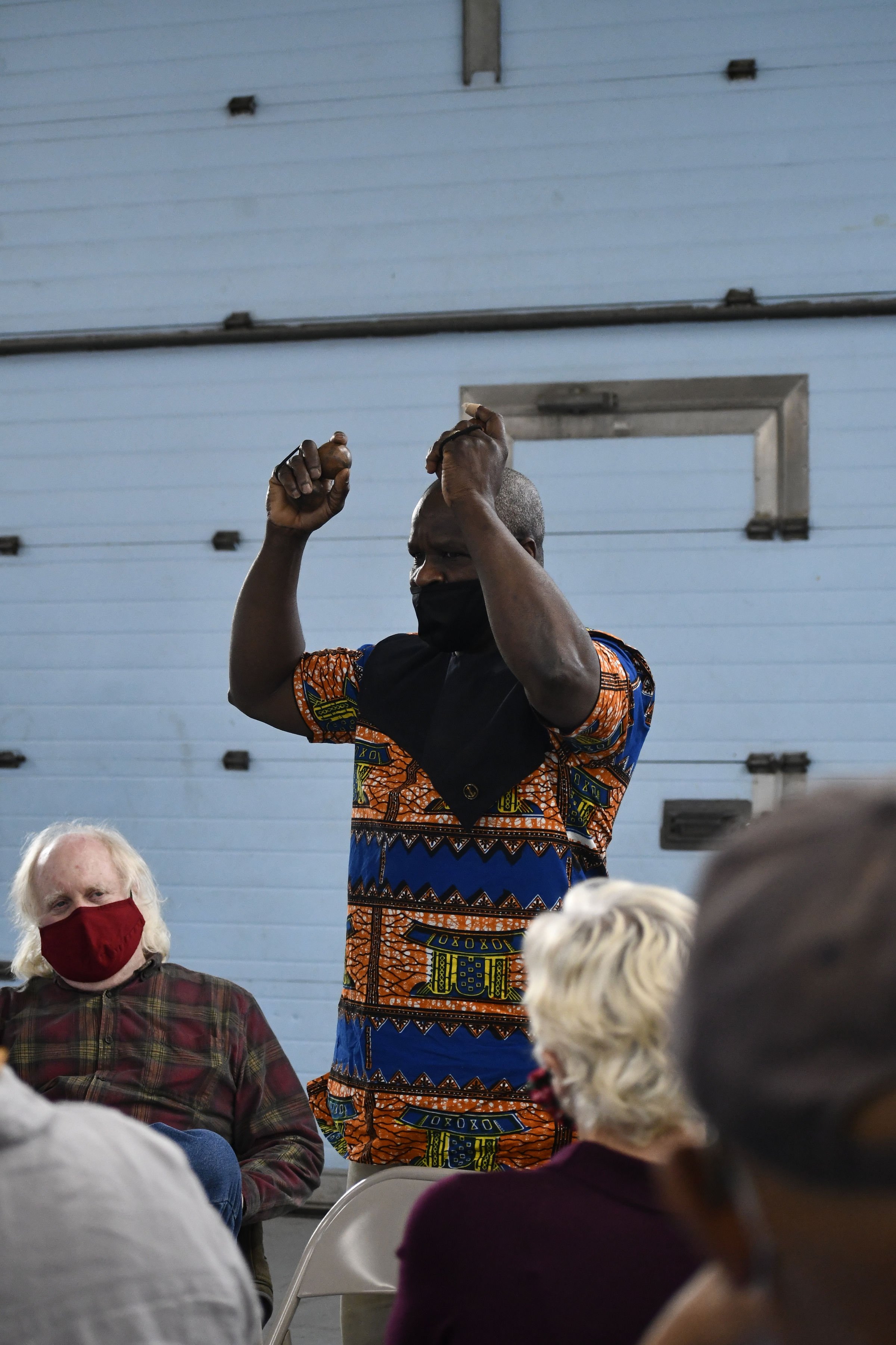  Zorkie Nelson during a demonstration. 