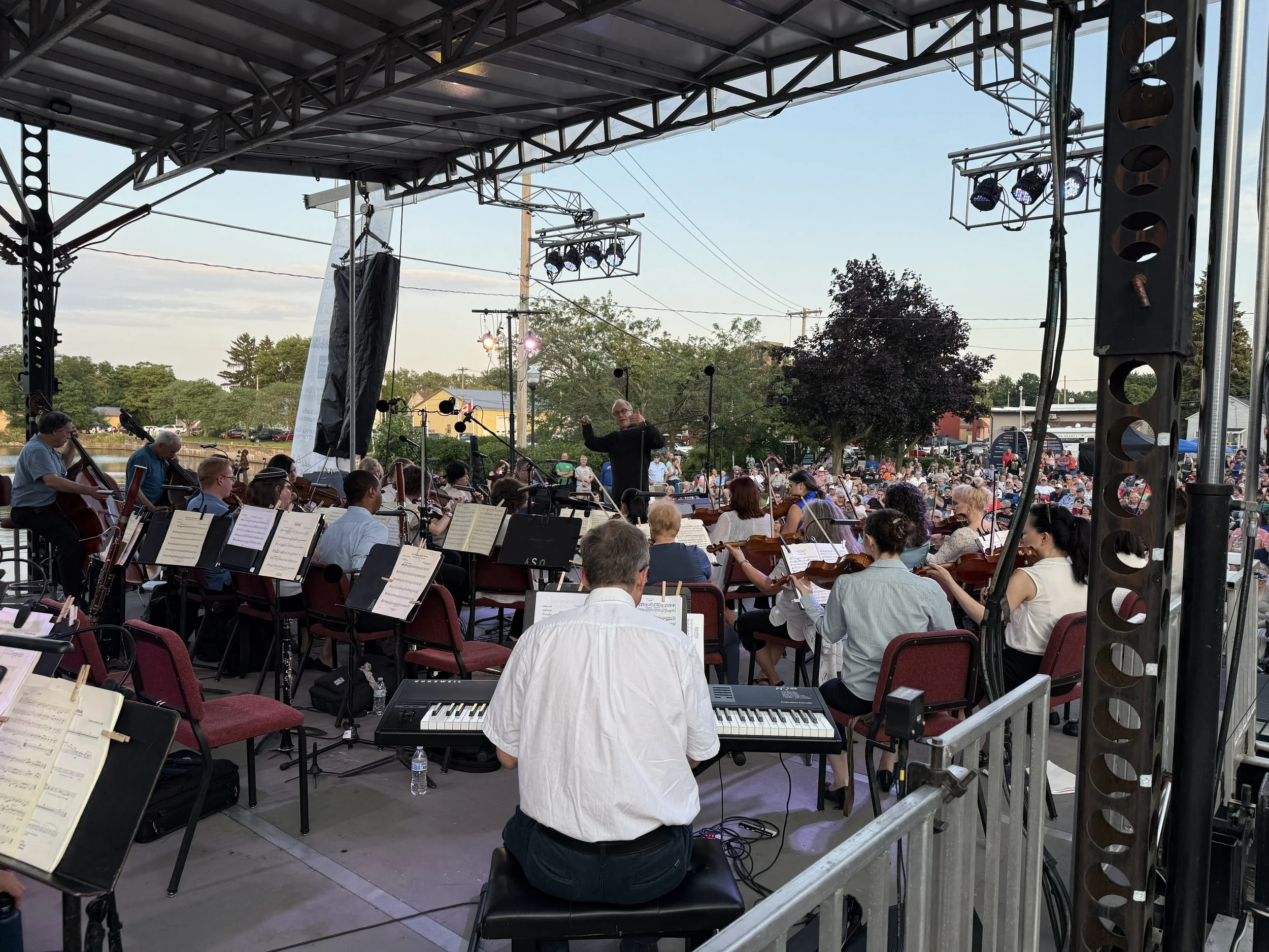 Music Director David Alan Miller rehearses and brand new work by Clarice Assad in Medina, NY on July 2, 2025