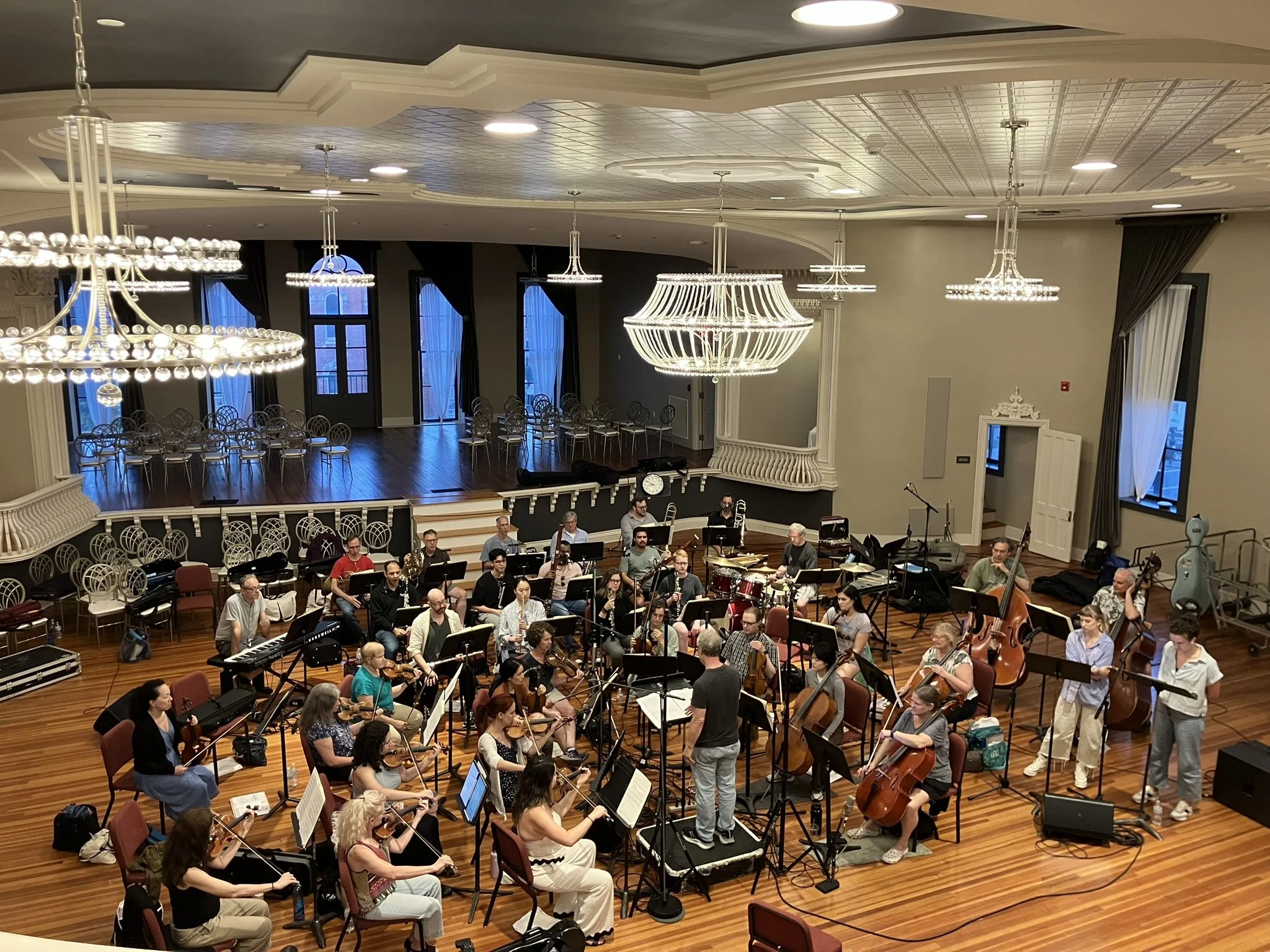  Rehearsal inside Bent’s Opera House in Medina, NY on July 1, 2025 