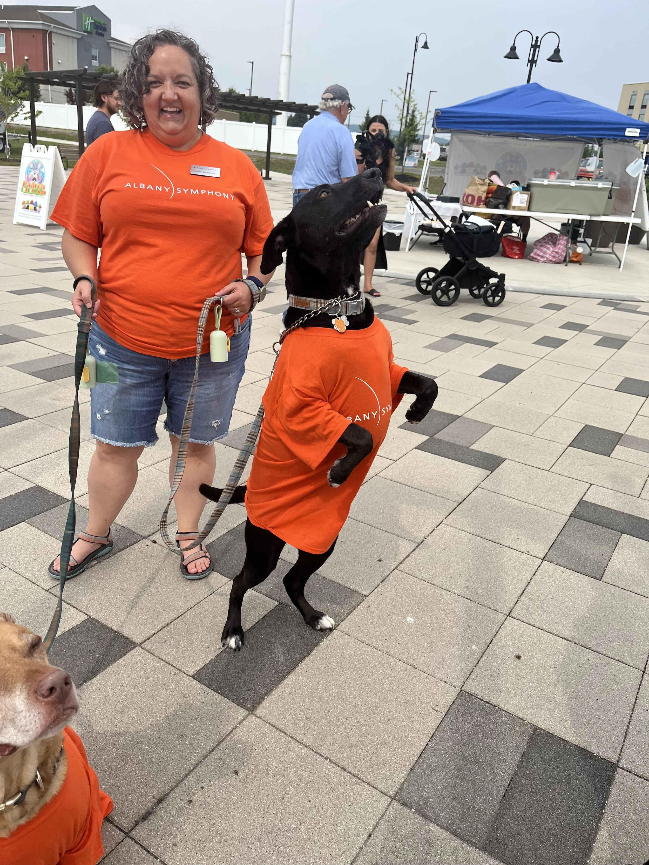 Albany Symphony staff included two and four-legged members along the Water Music NY: More Voices festivals | Utica, NY on July 3, 2025