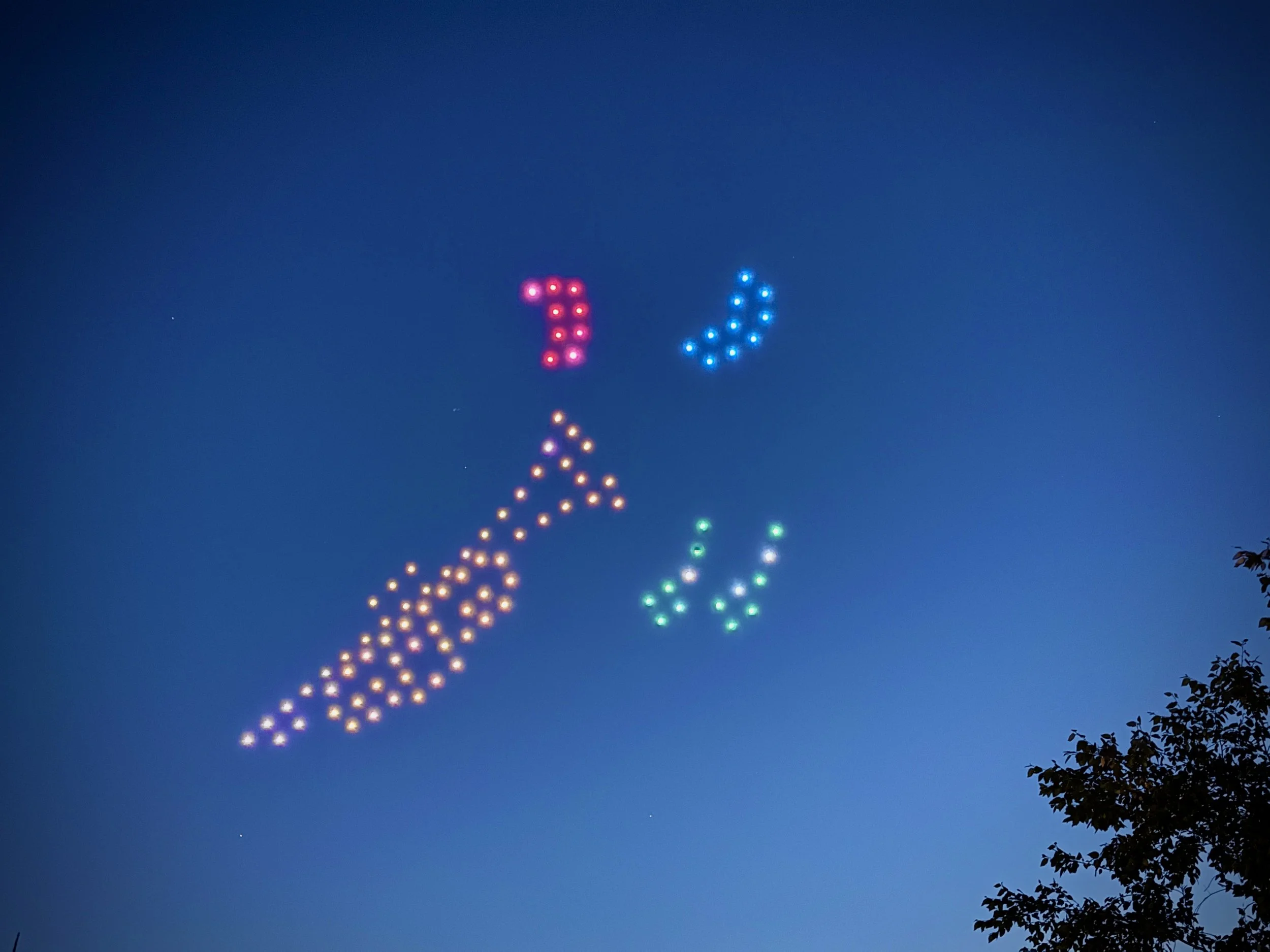 Highlight from the post-concert drone show in Seneca Falls, NY on July 4, 2025