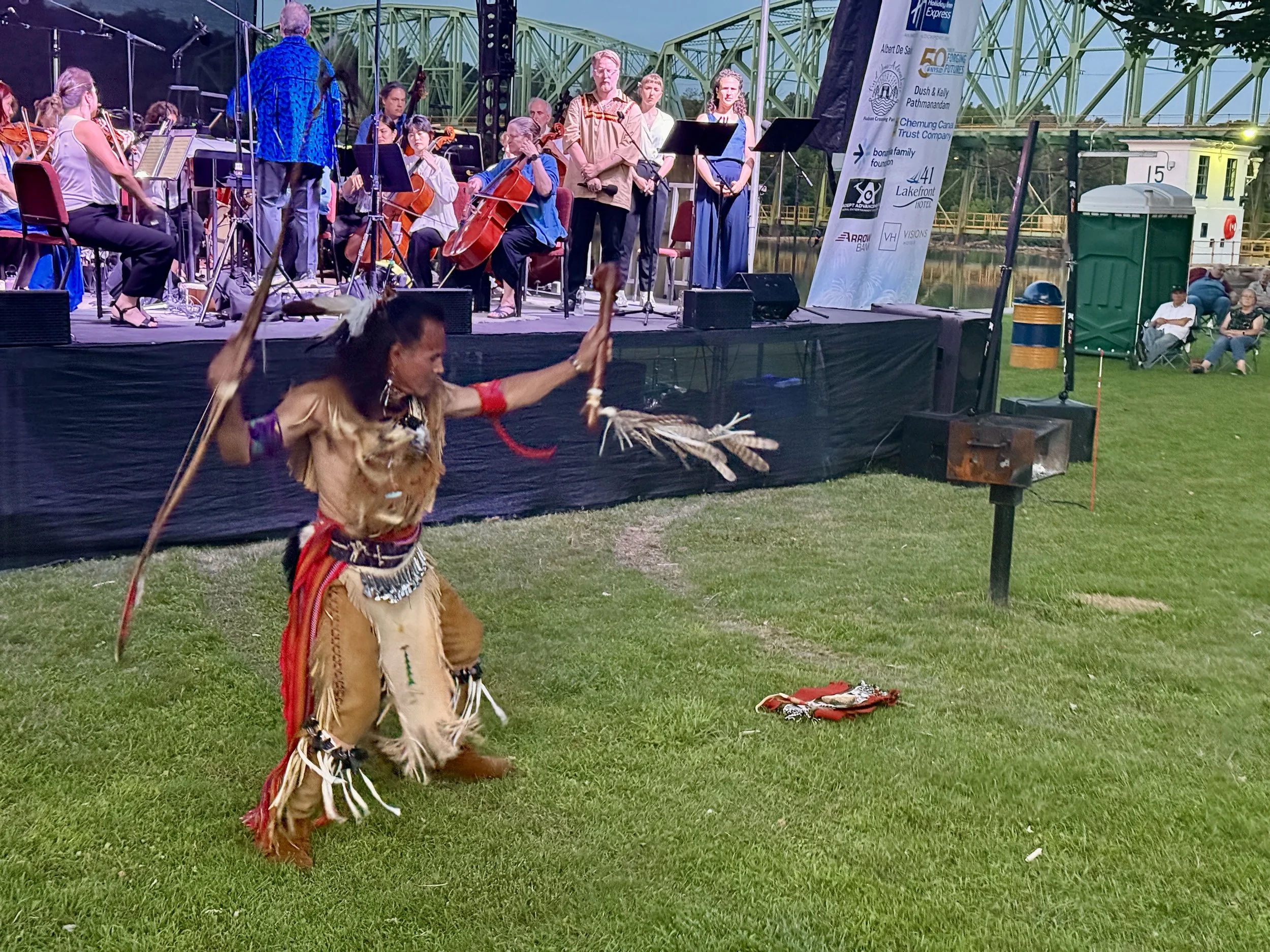 Traditional Mohawk dance accompanying Dawn Avery’s celebration of Mohican heritage in Fort Plain, NY on July 5, 2025
