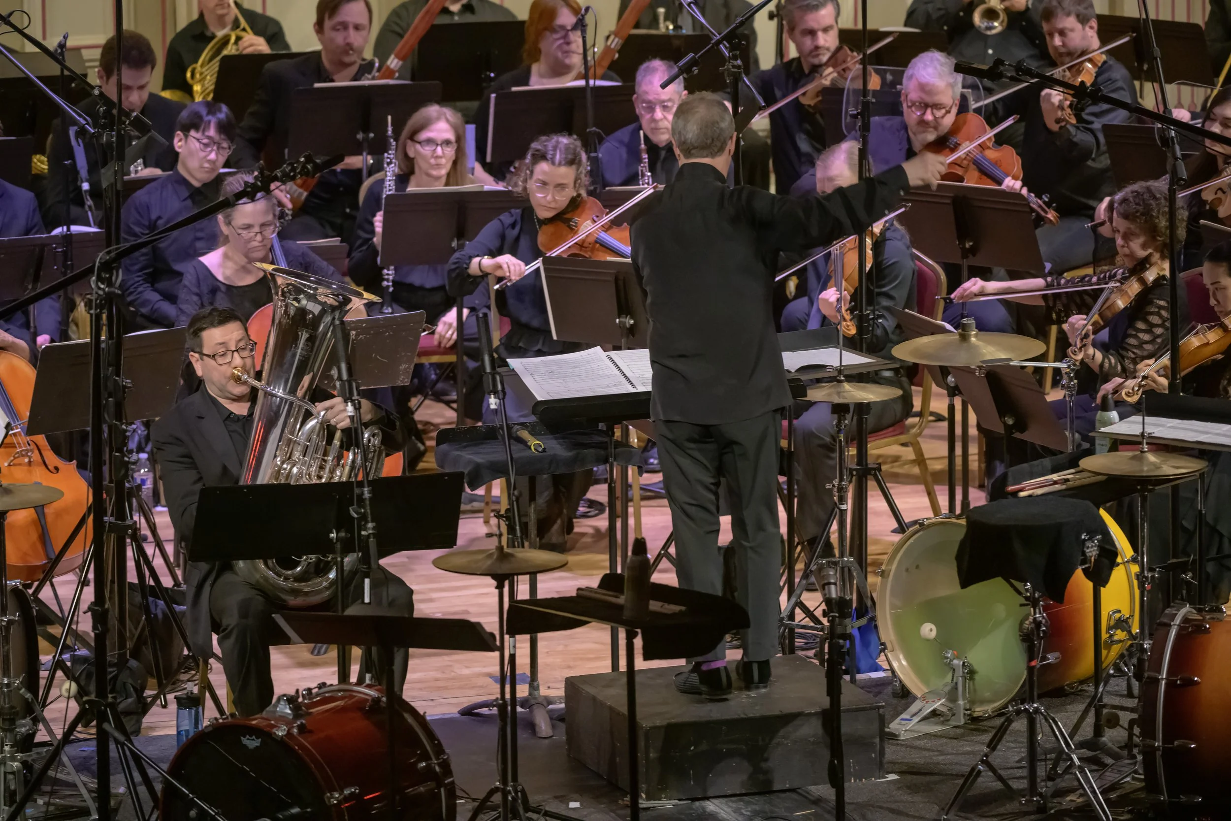  Photos from the recorded performance of  Re(new)al, Next Week’s Trees,  and  Higher Ground,  Concerto for Tuba at the Troy Savings Bank Music Hall on April 13, 2024. Photo Credit: Gary Gold Photography 