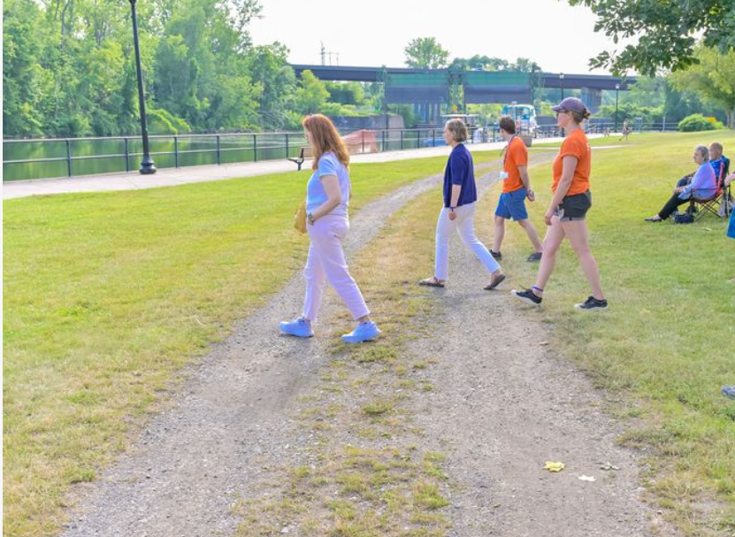 Sarah Cameron Sunde leading slow looking water walks