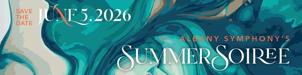 Albany Symphony's Summer Soiree artistic graphic